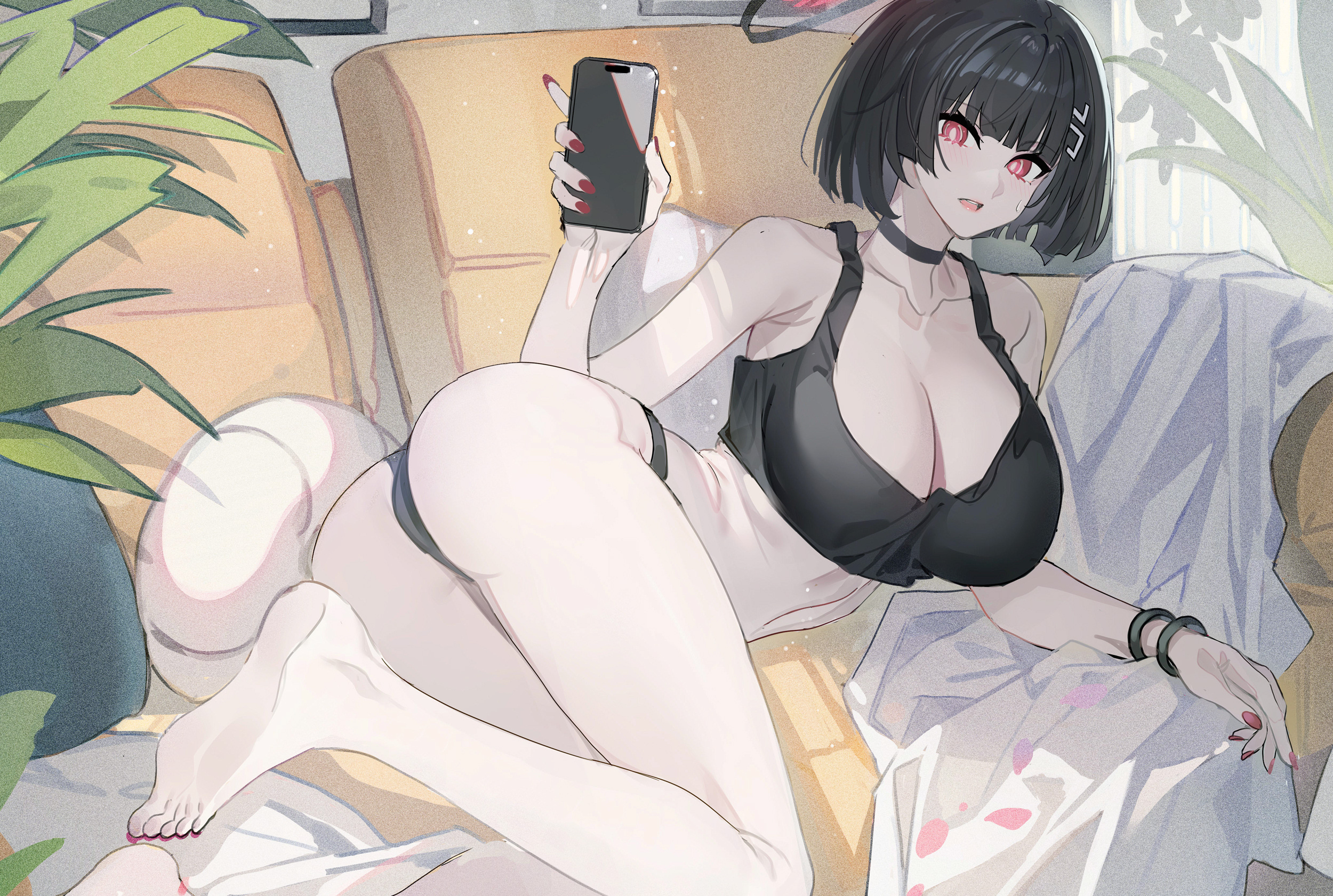 Short hair rio on couch [Blue Archive] - Blue Archive