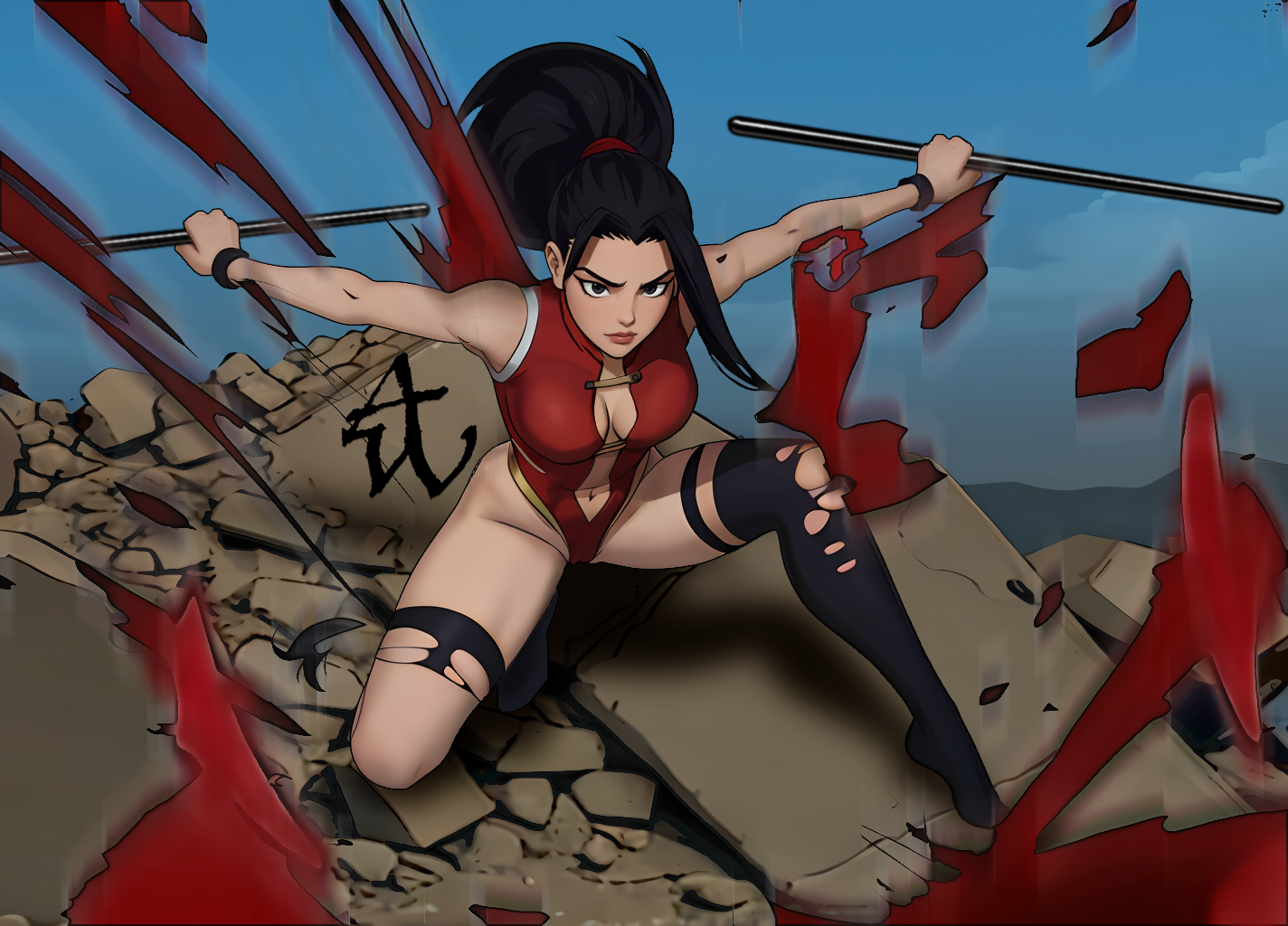 [Artwork] by (Abel_Waters) Get Schooled by Momo Yaoyorozu from My Hero Academia. - Artwork