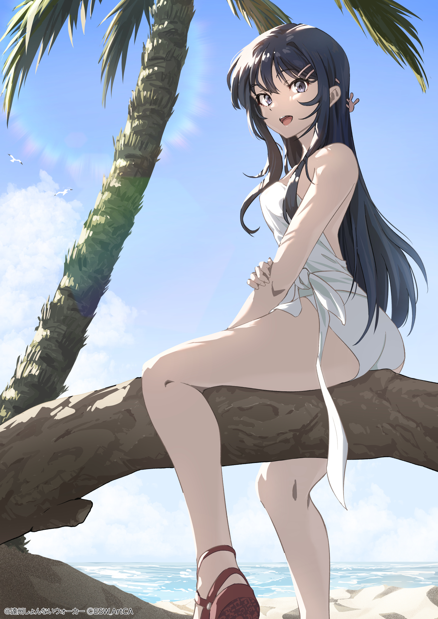 Mai sitting on a tree [Seishun Buta Yarou] - Seishun Buta Yarou