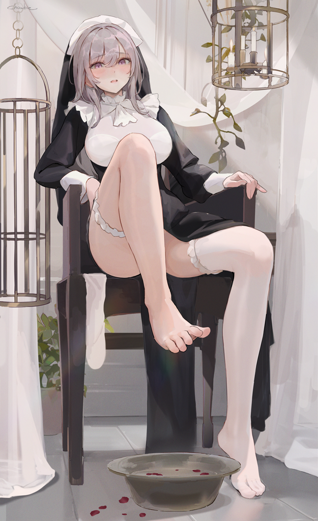Nun Foot Washing [Artist's Original] - Artist's Original