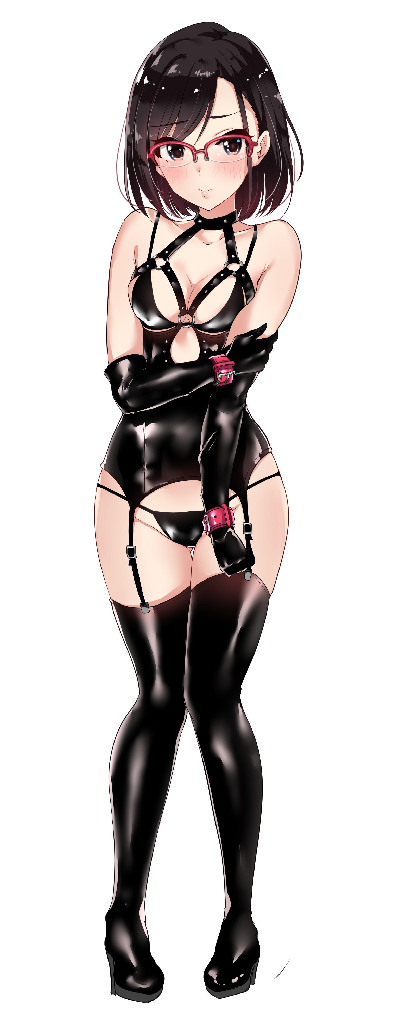 Wearing bondage outfits makes her nervous (Murabito C on Pixiv) [Artist's OC] - Murabito C on Pixiv