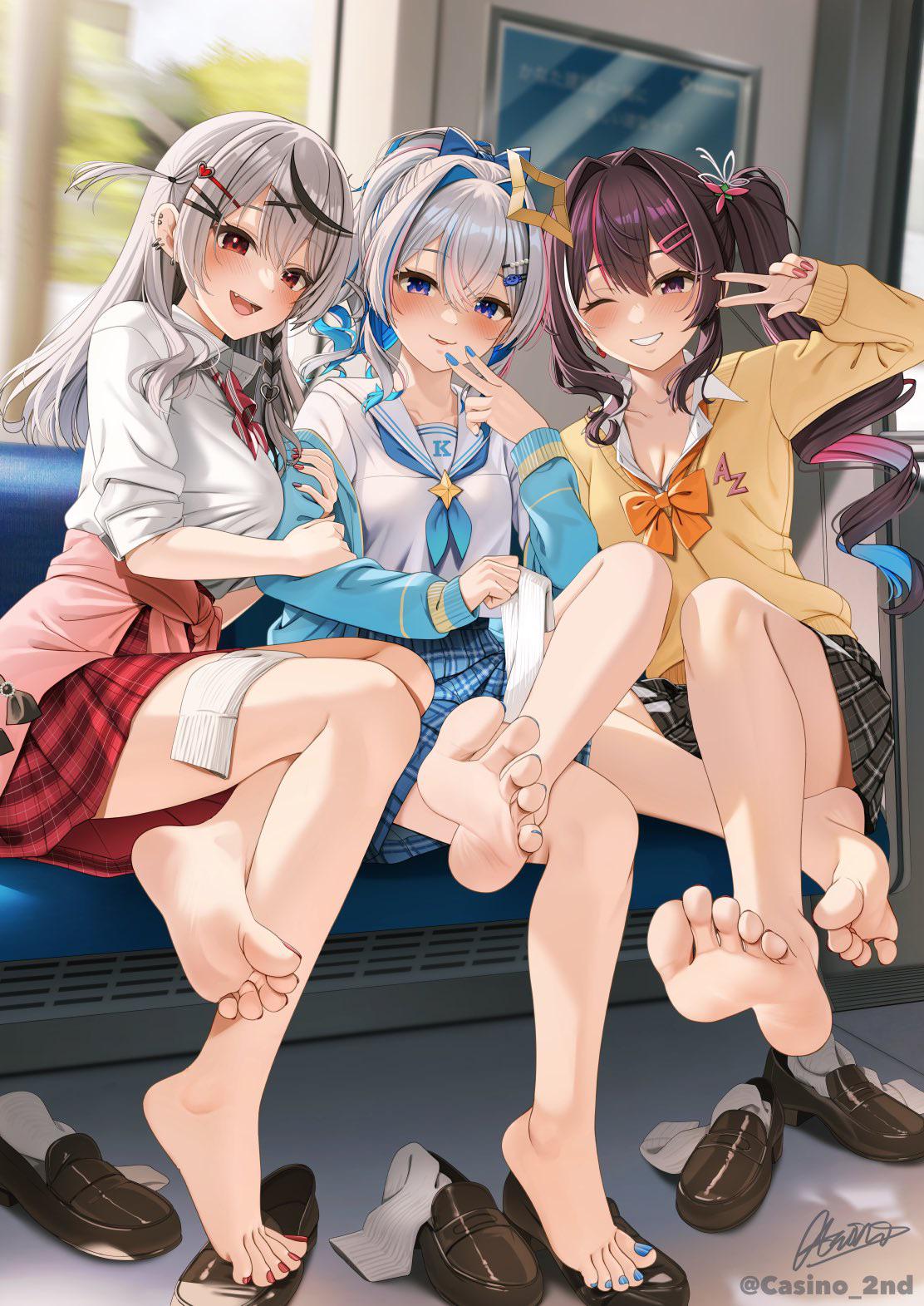 Gyaru Chloe, Kanata, and AZKi [Hololive] - Hololive