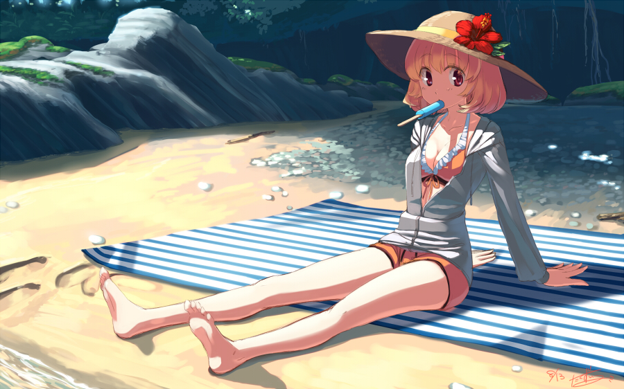 at the beach [touhou] - touhou