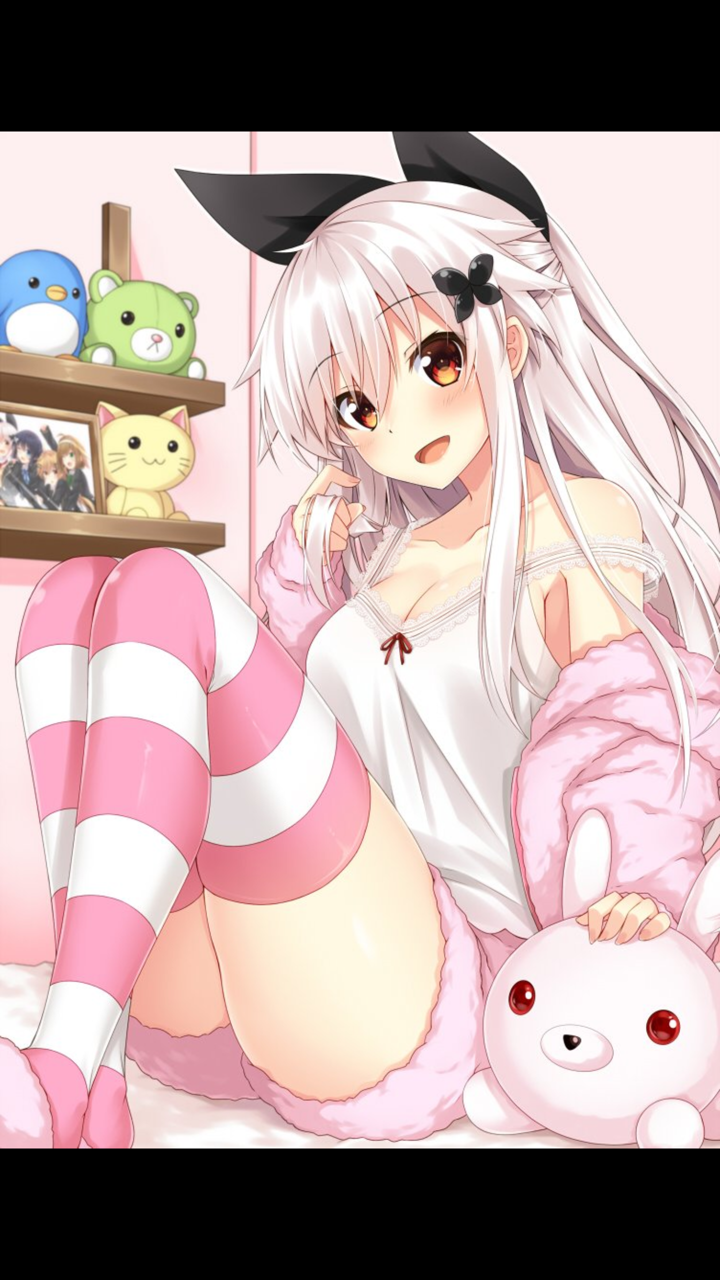 Pink and White (animelegs Anime GIF)