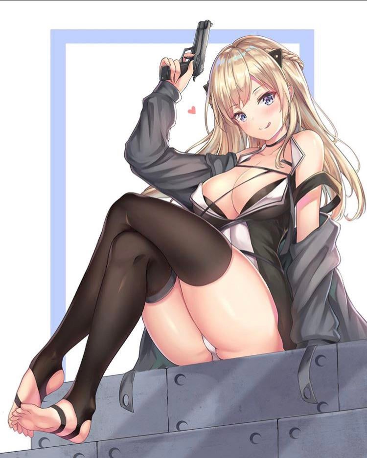 Nice legs and a 🔫 (animelegs Anime GIF)