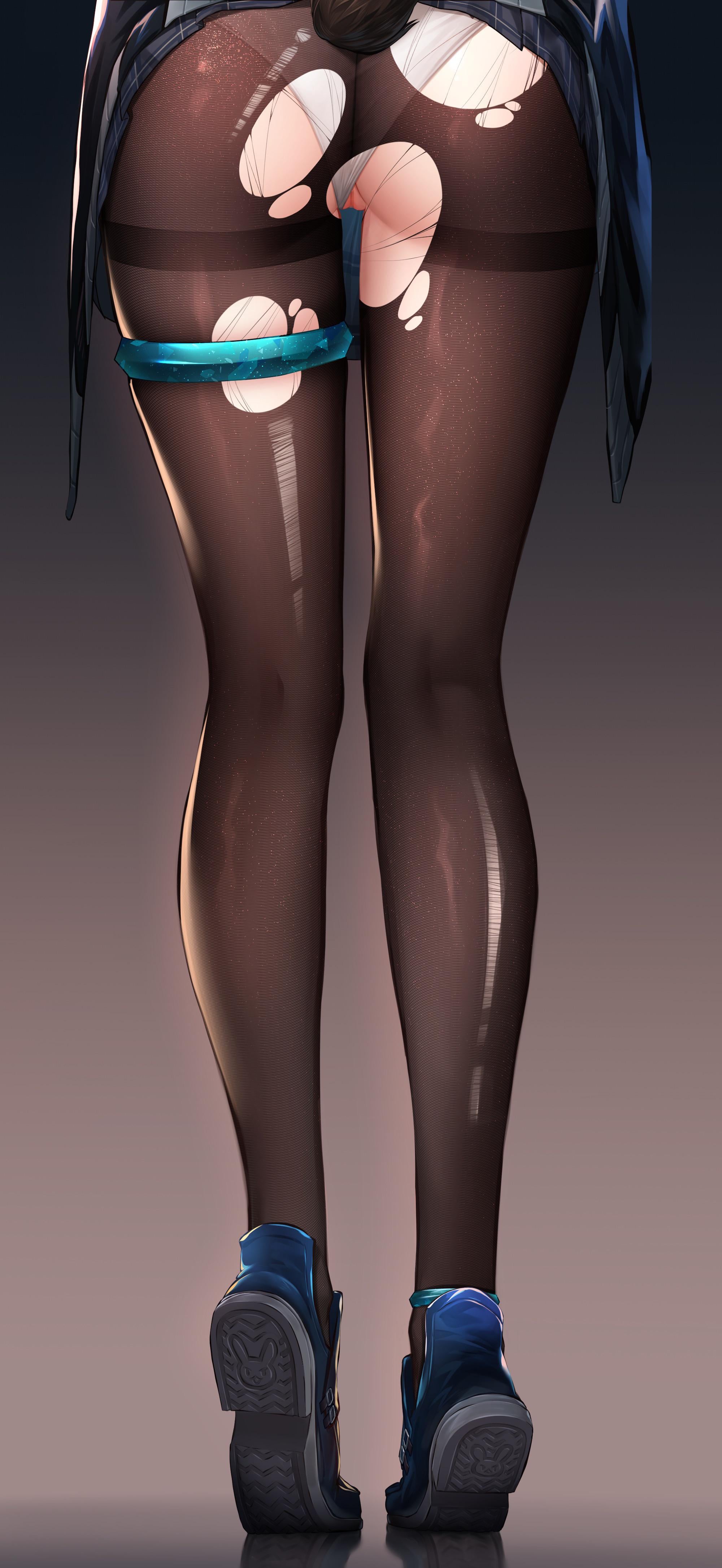 Amiya getting some attention to her tights [Arknights] - Arknights