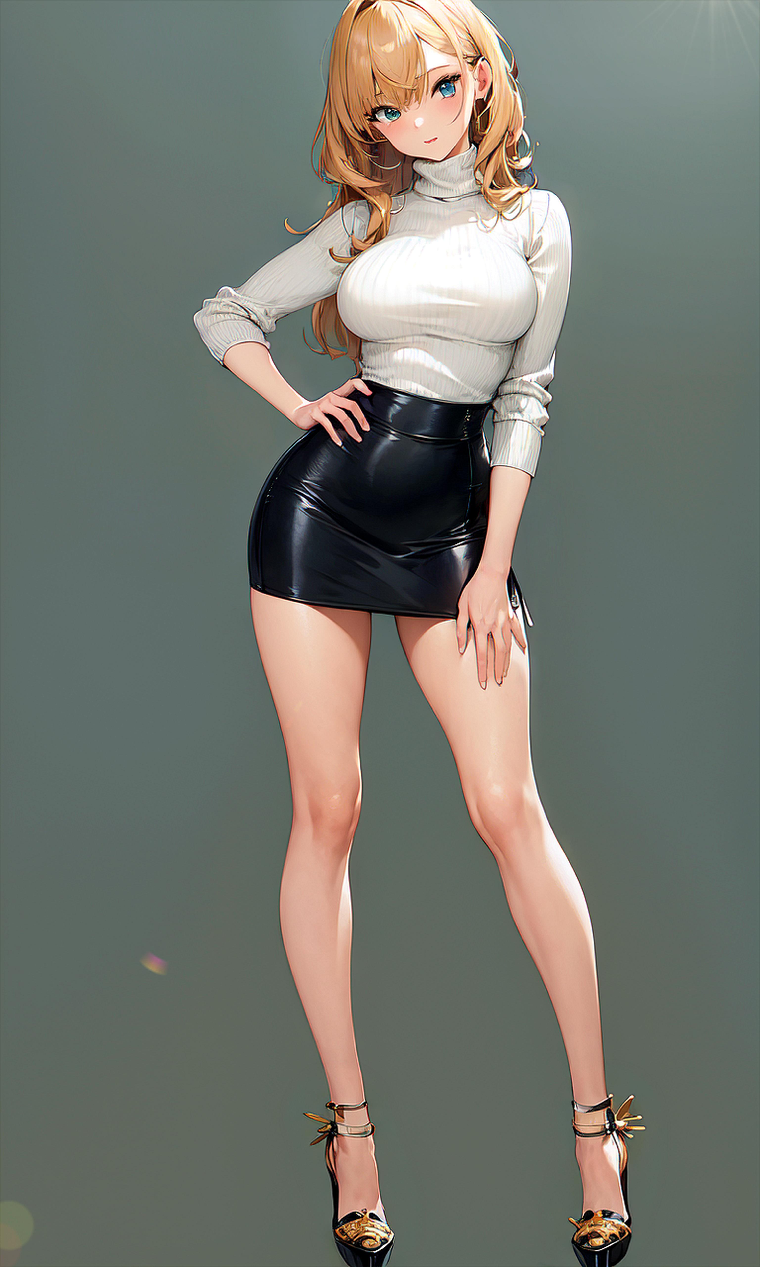 Turtleneck Sweater (animelegs Anime GIF)