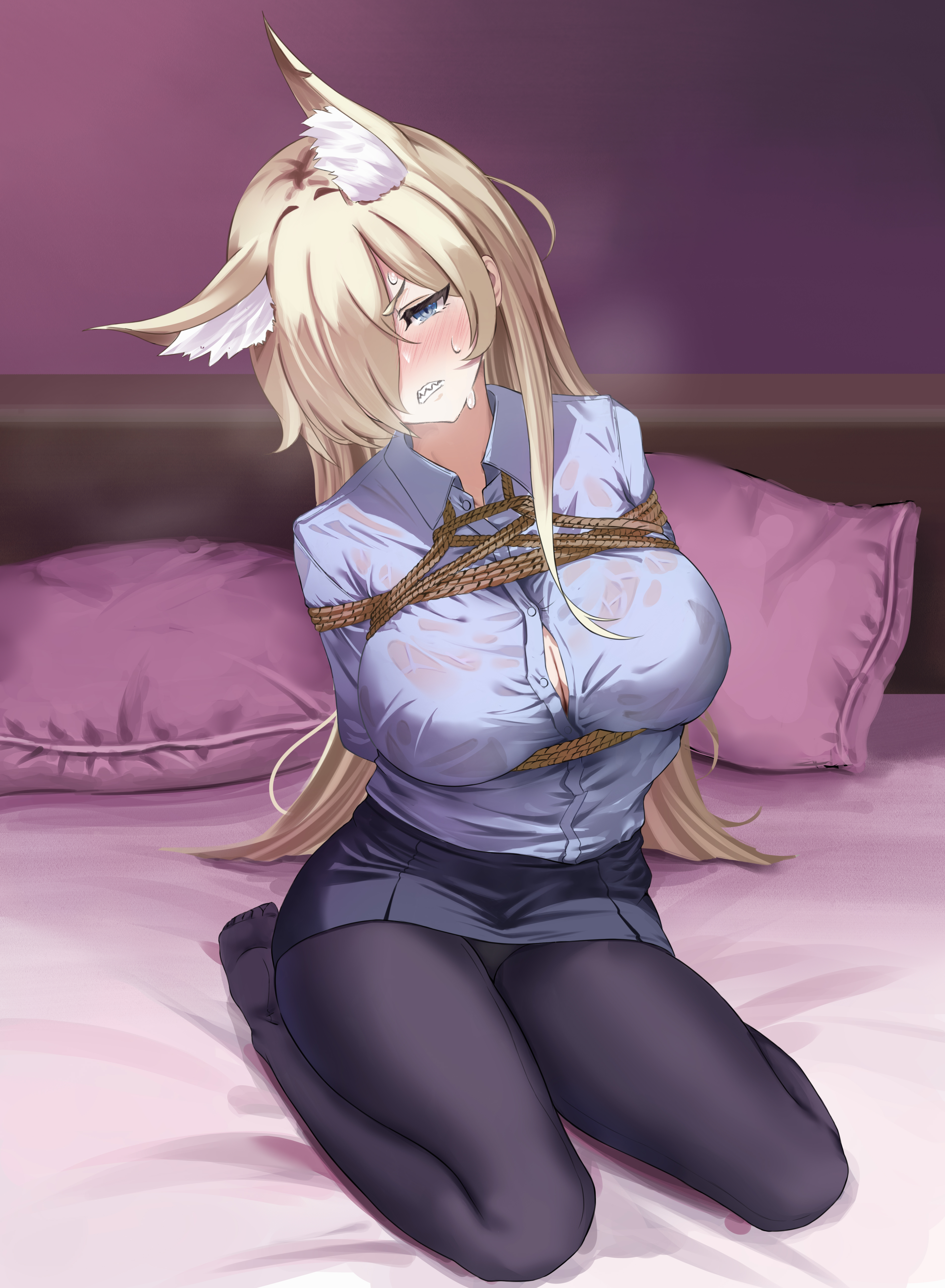 Sweaty tied Kanna [Blue Archive] - Blue Archive
