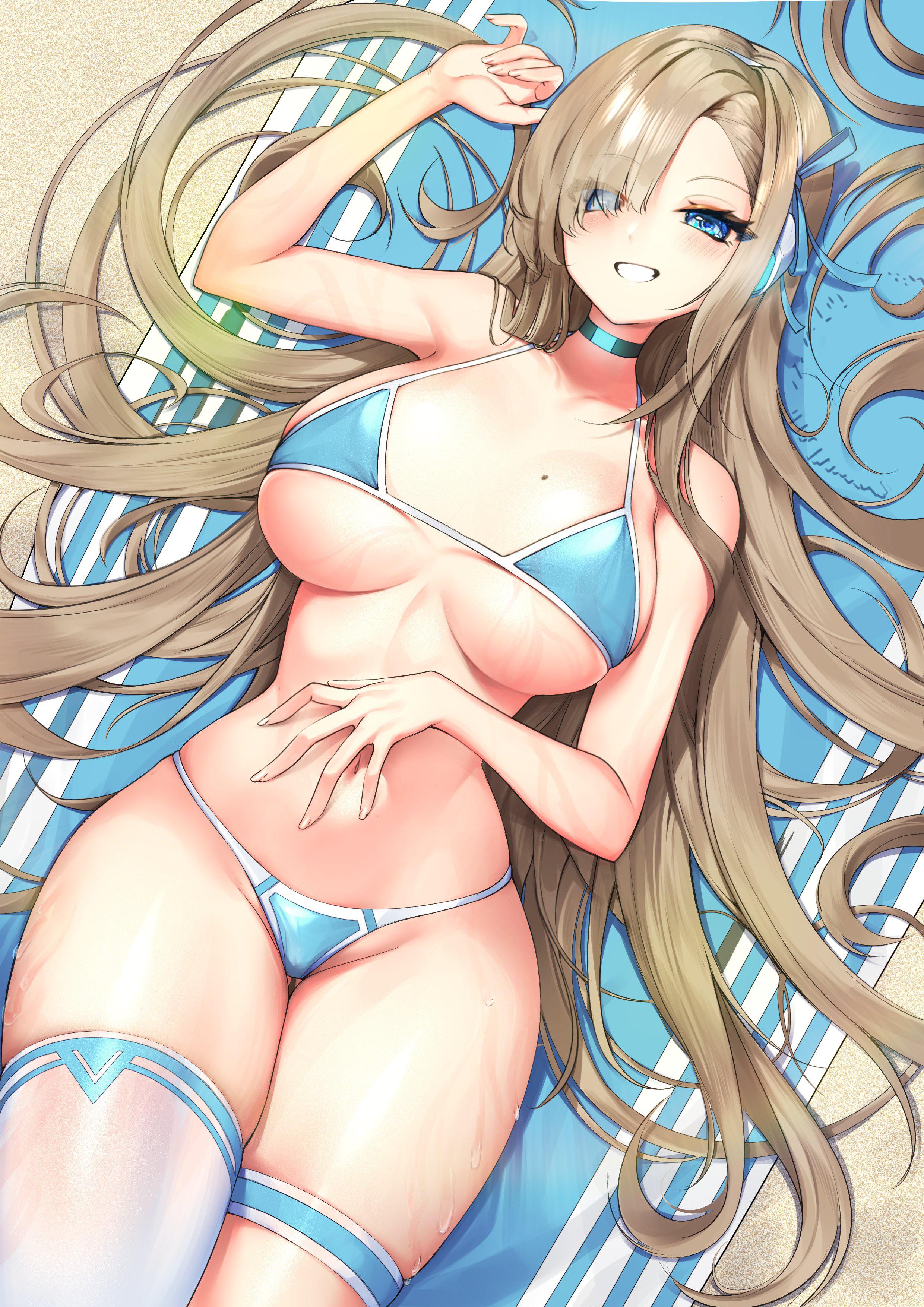 Asuna on the beach (@SBGU_)[Blue Archive] - @SBGU_