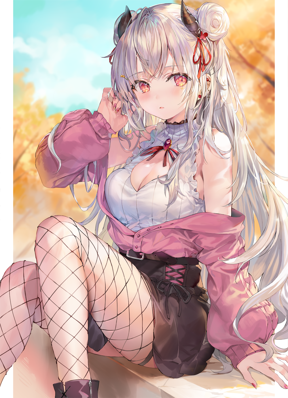 Hored Girl & Fishnet [original] - original