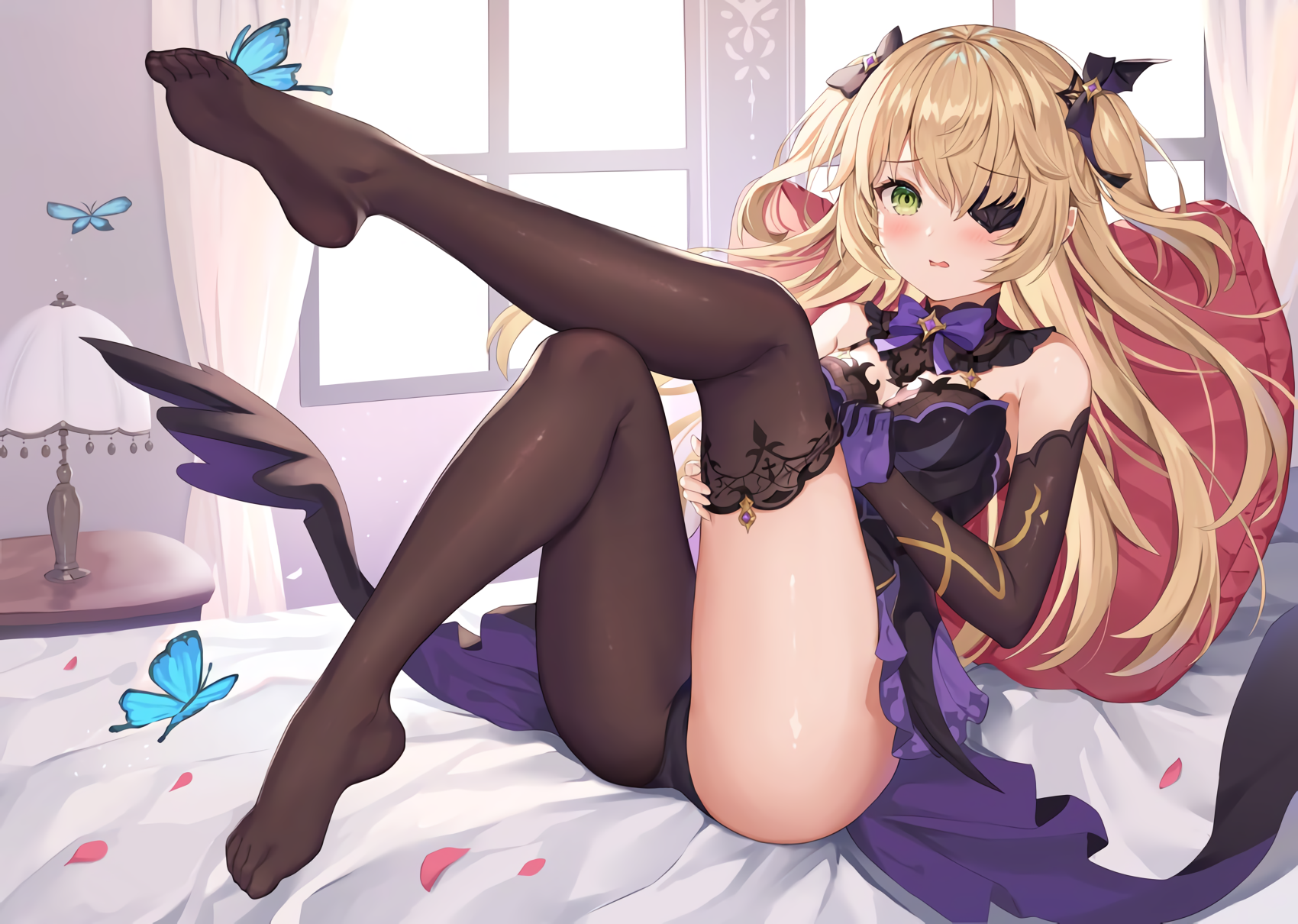 Leg up and butterflies [Genshin Impact] - Genshin Impact