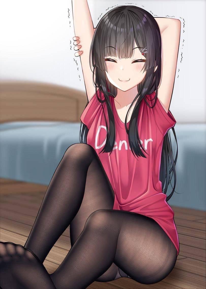 Fantastic leg in pantyhose (animelegs Anime GIF)