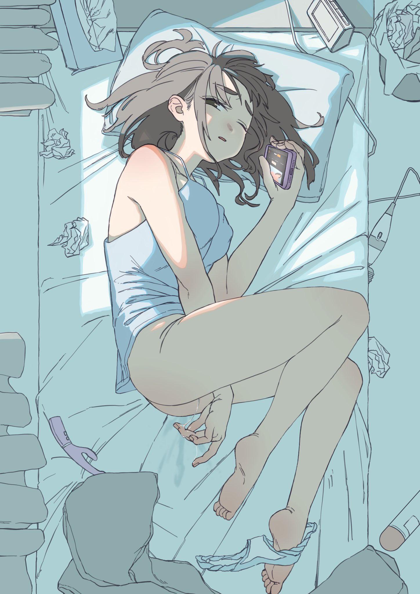 She wore herself out (animelegs Anime GIF)