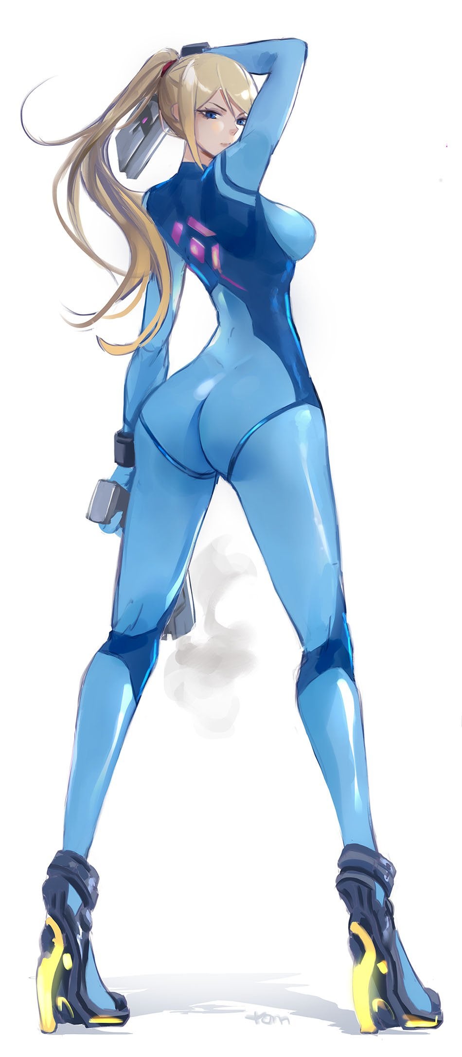 Zero suit Samus Sexy long legs 🔥 (animelegs Anime GIF)