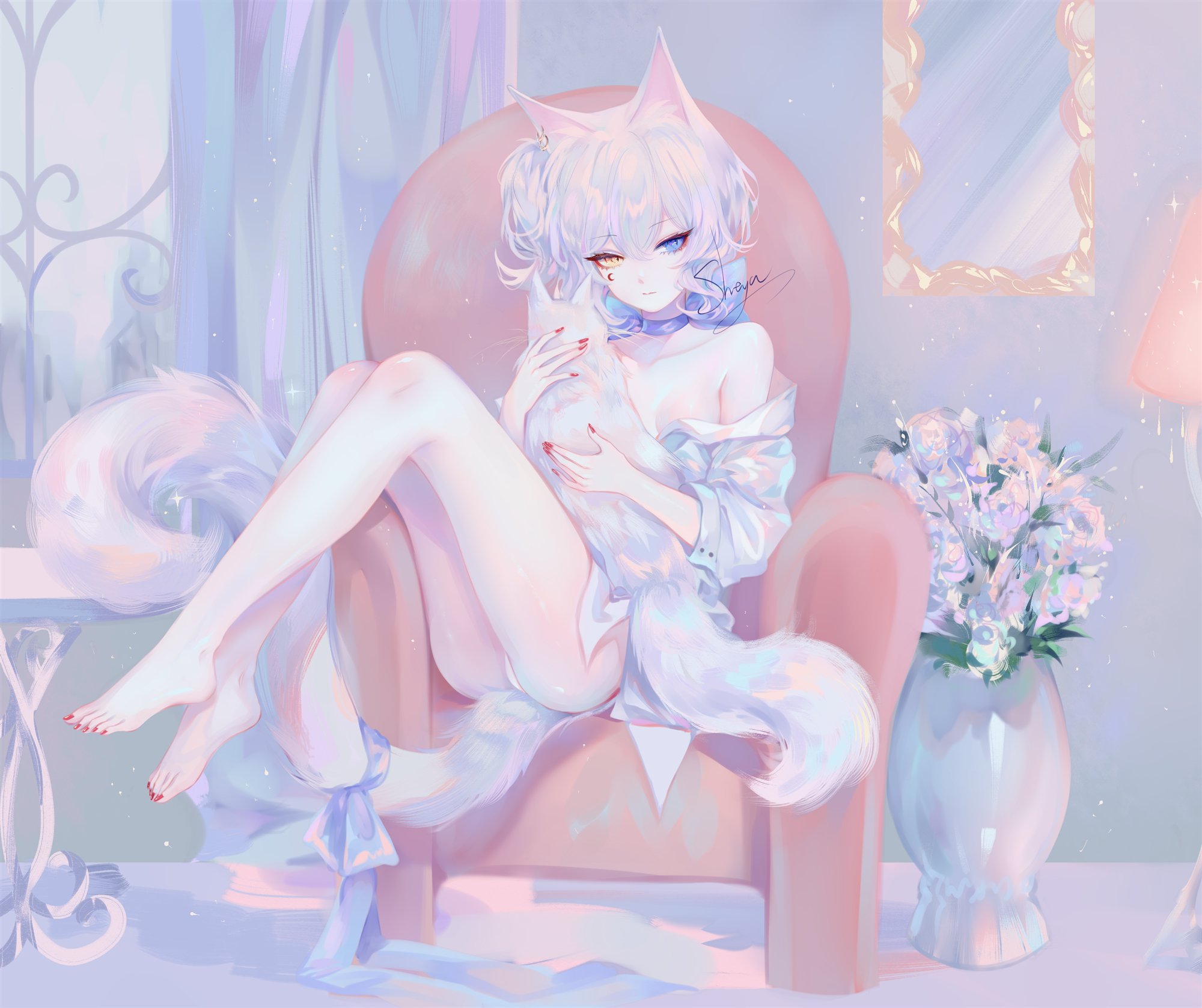 Cat on the couch [Original] (Sheya) - Original
