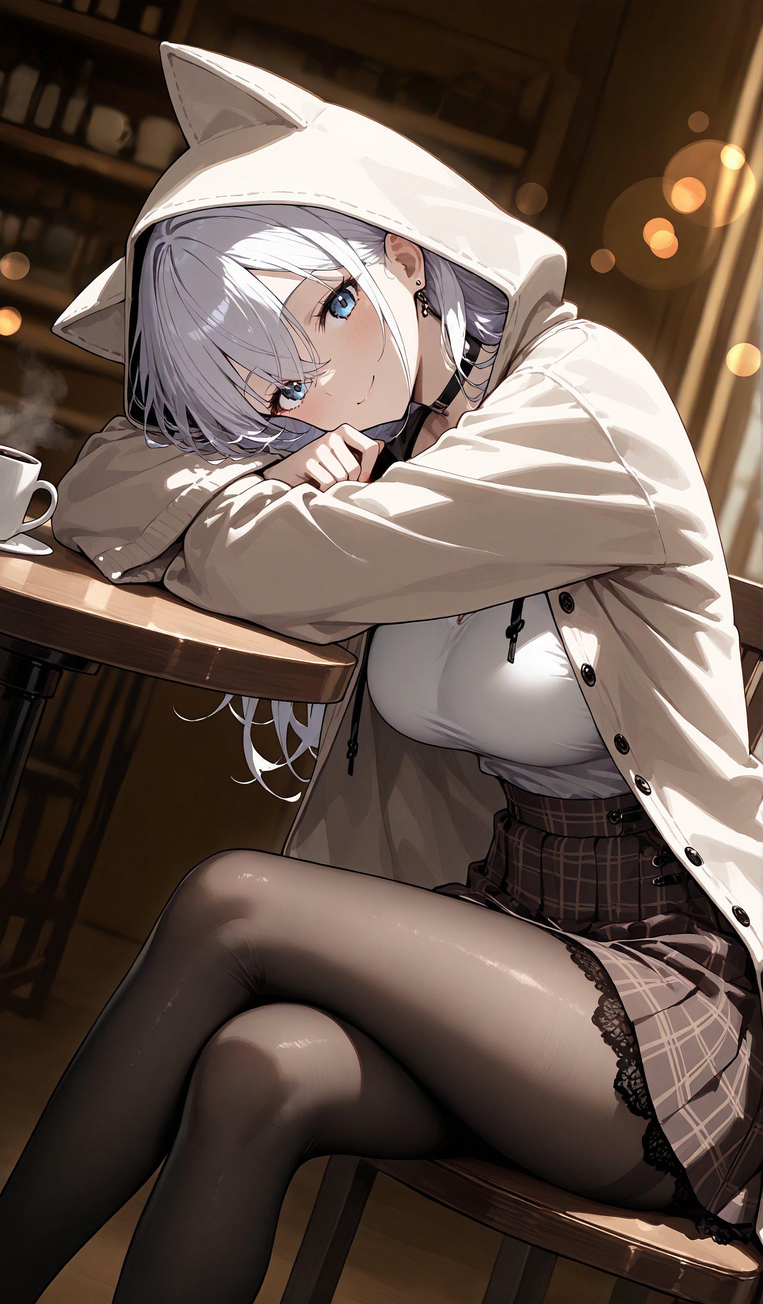 Cute Coffee Date (animelegs Anime GIF)