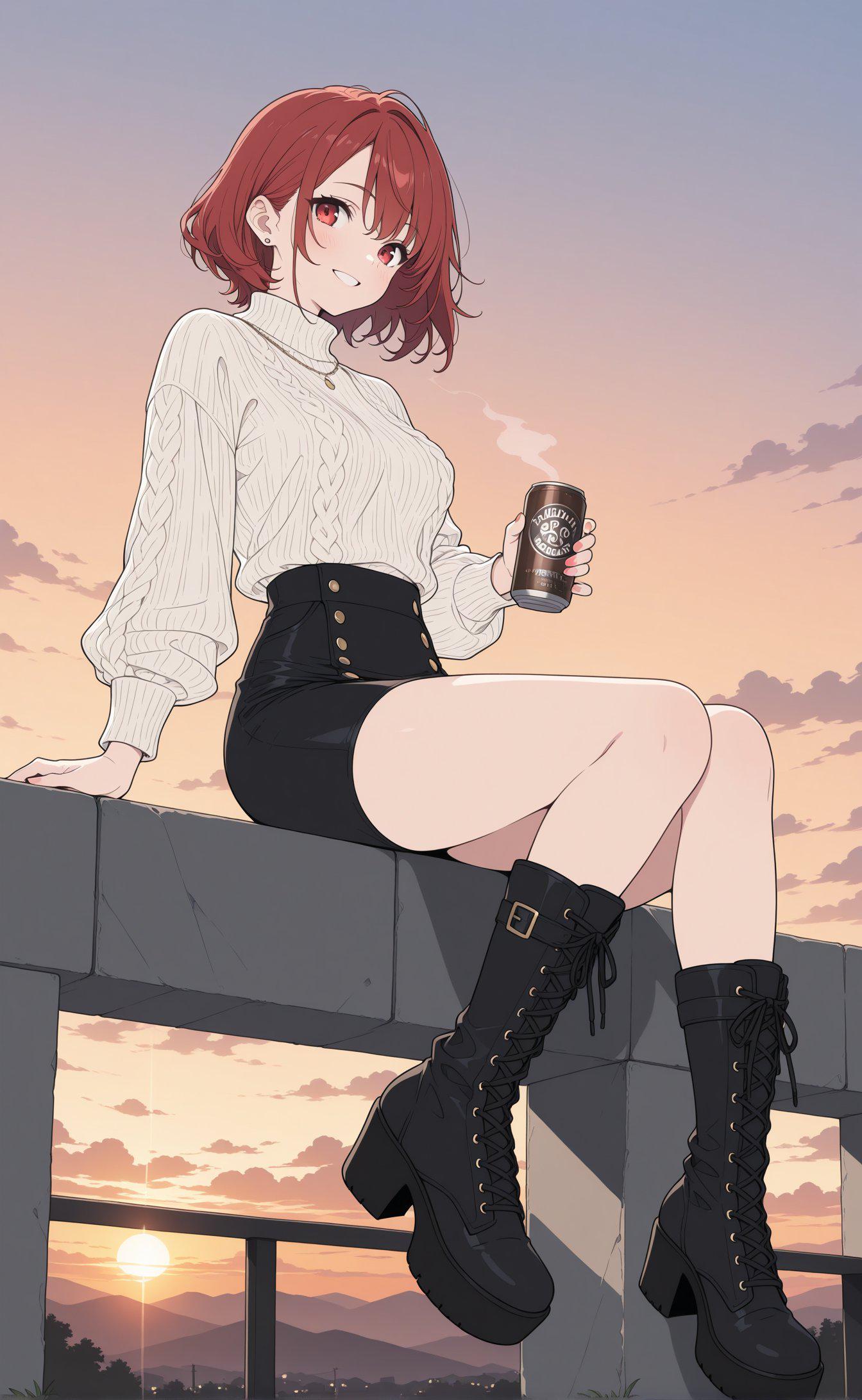 Canned Hot Coffee (animelegs Anime GIF)