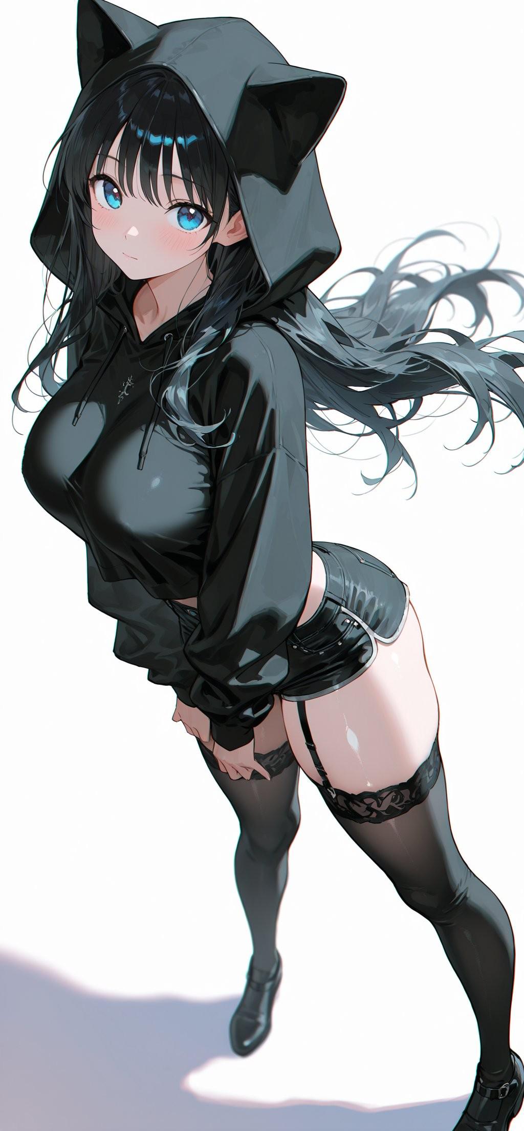 Black Cat Hoodie (animelegs Anime GIF)