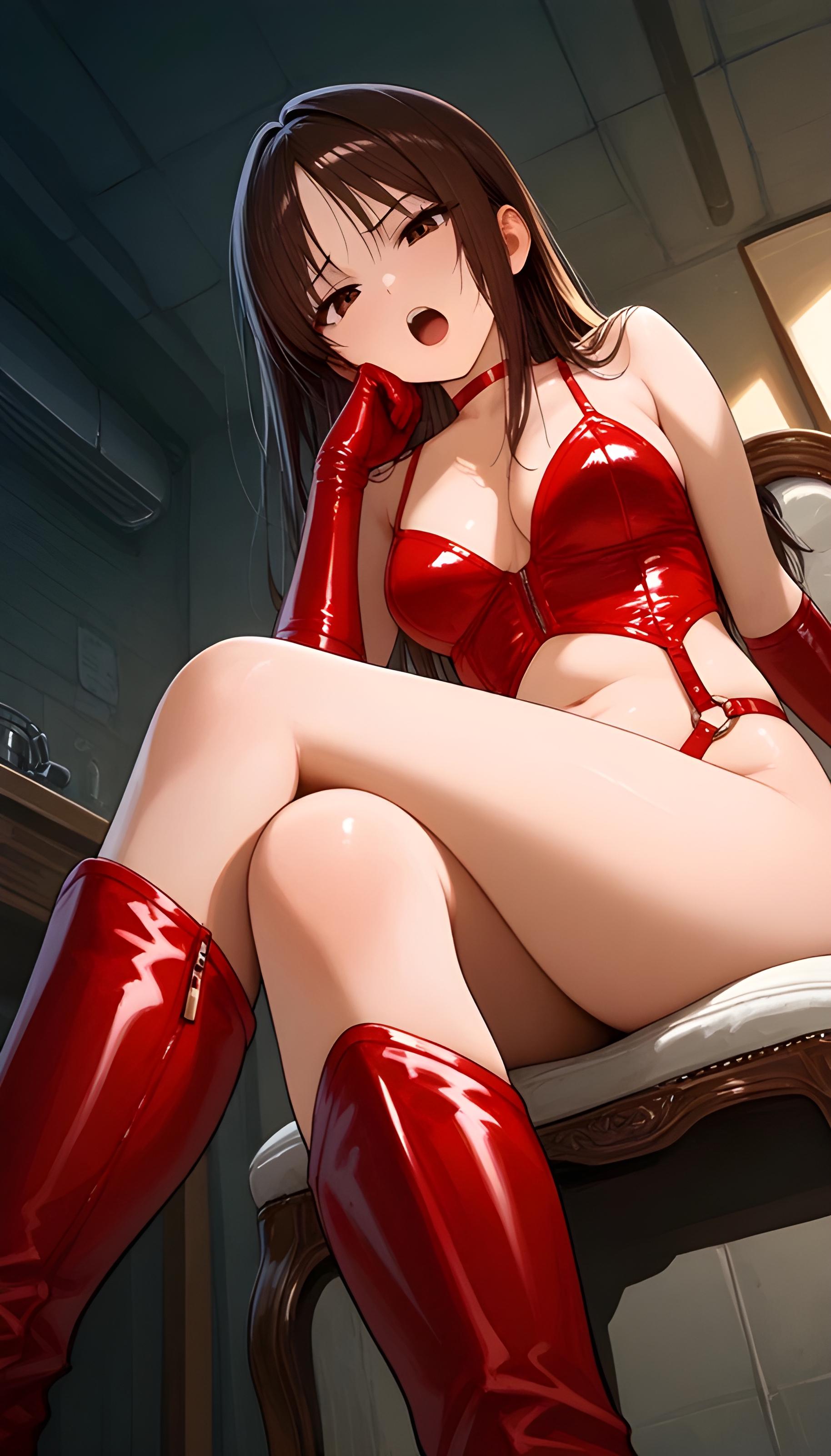 Red Dominatrix (animelegs Anime GIF)