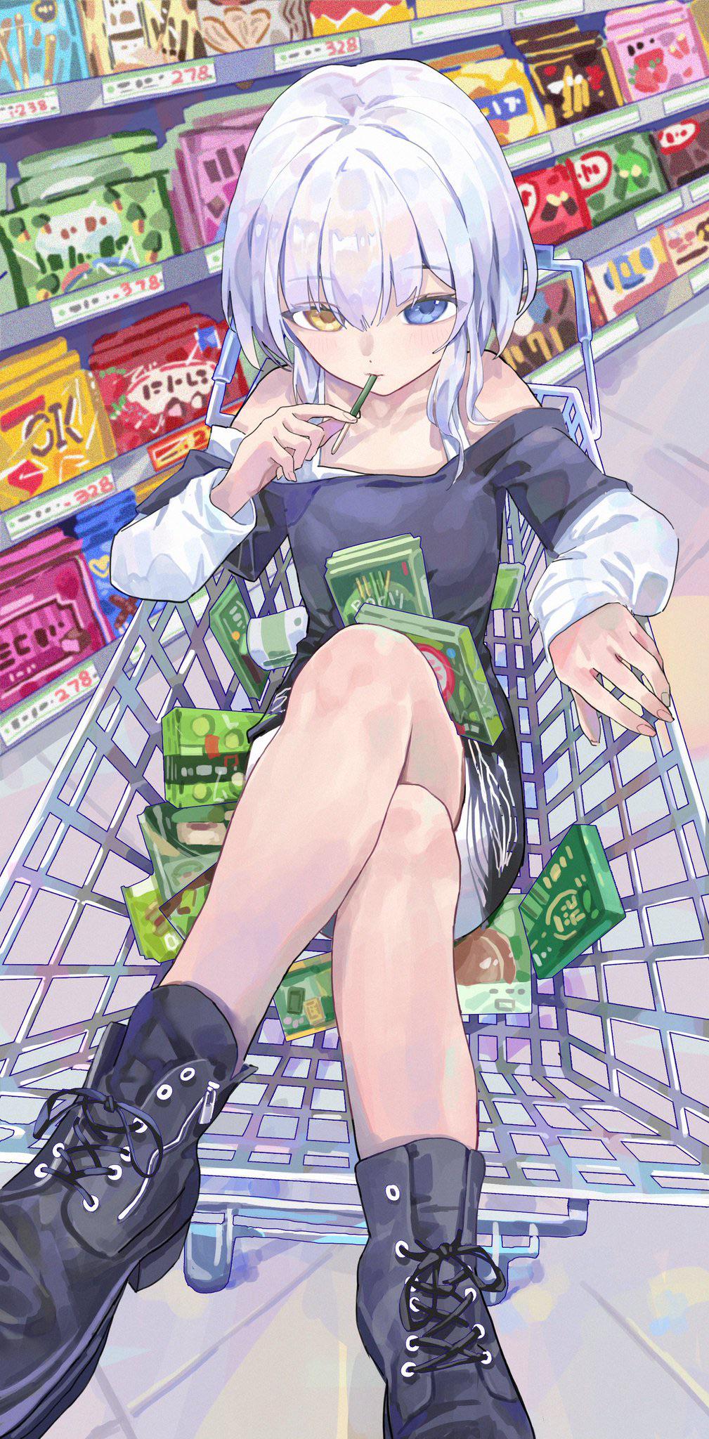 Rāna in a shopping cart [BanG Dream!] (kuro_aoi_4) - BanG Dream!