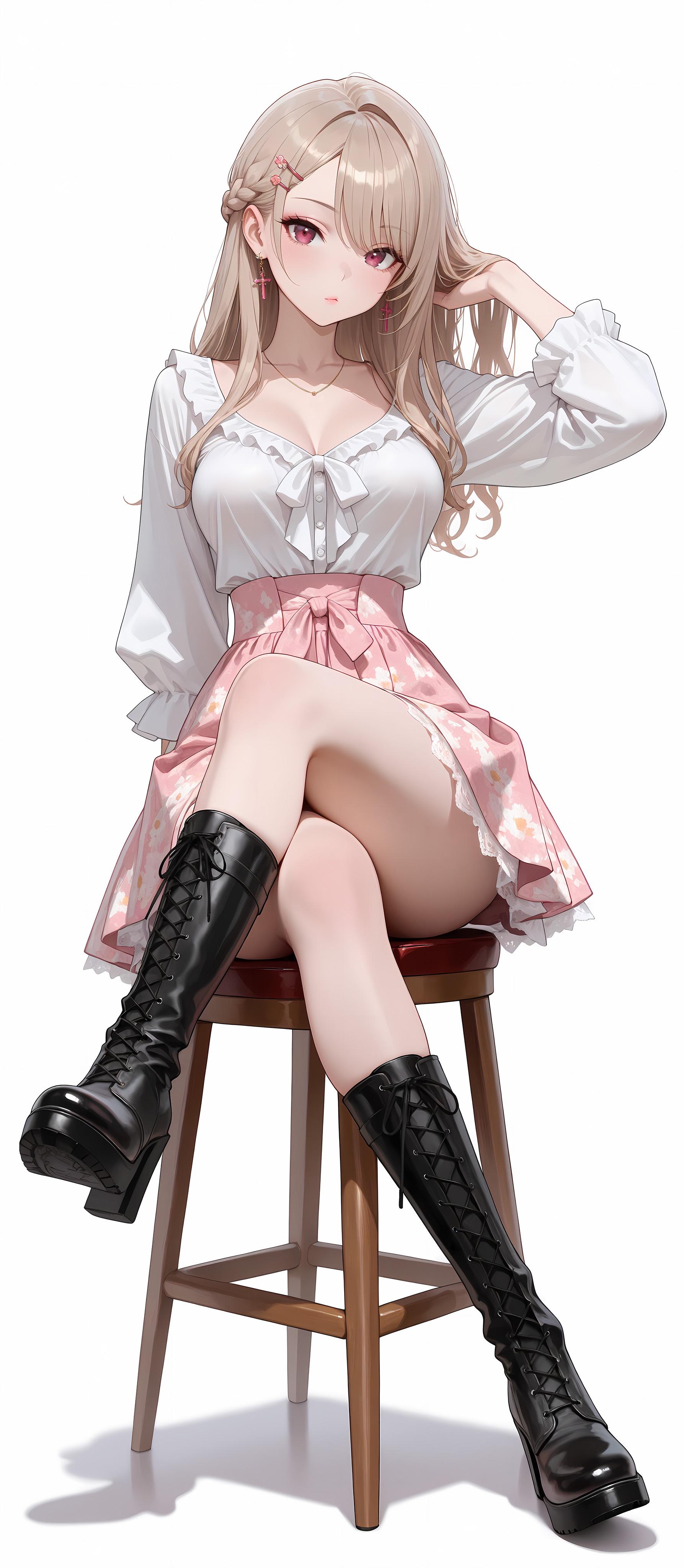 Legs Crossed 🪑 (animelegs Anime GIF)