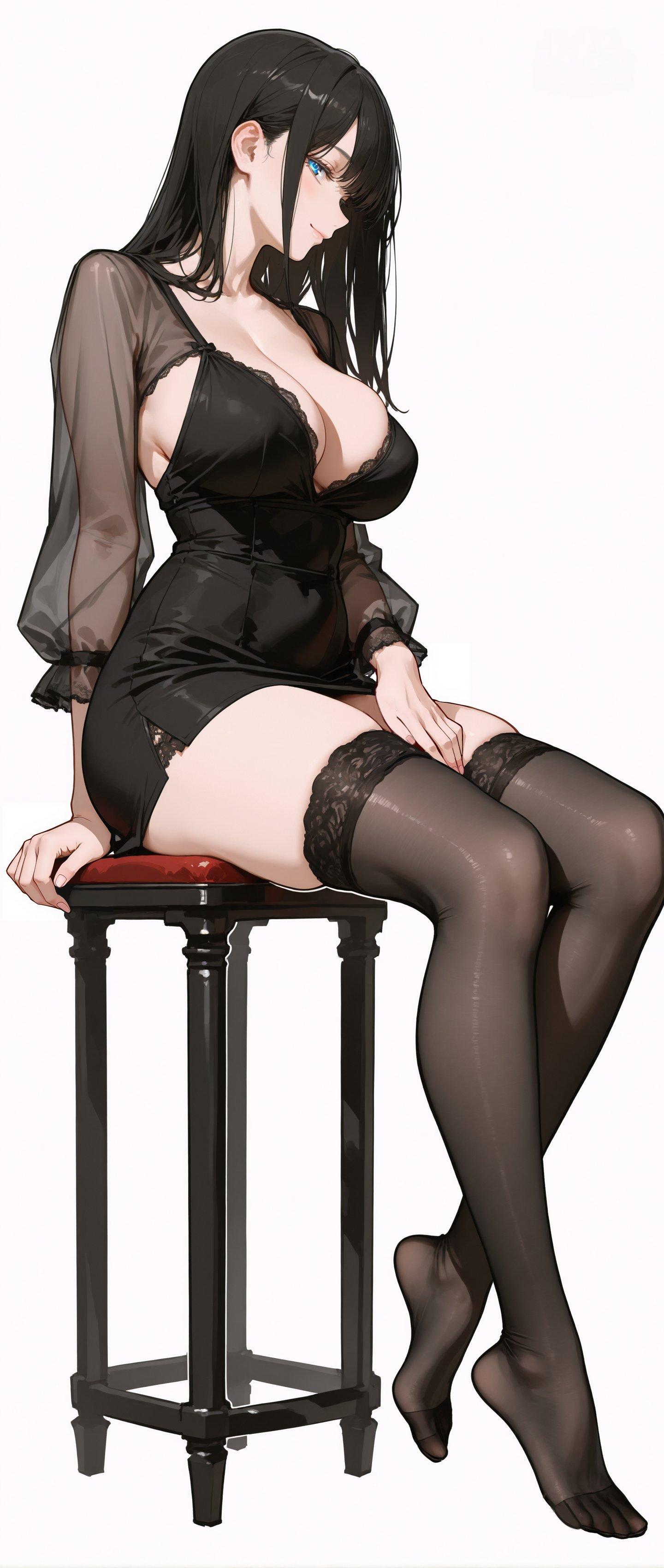 Seductively Seated (animelegs Anime GIF)