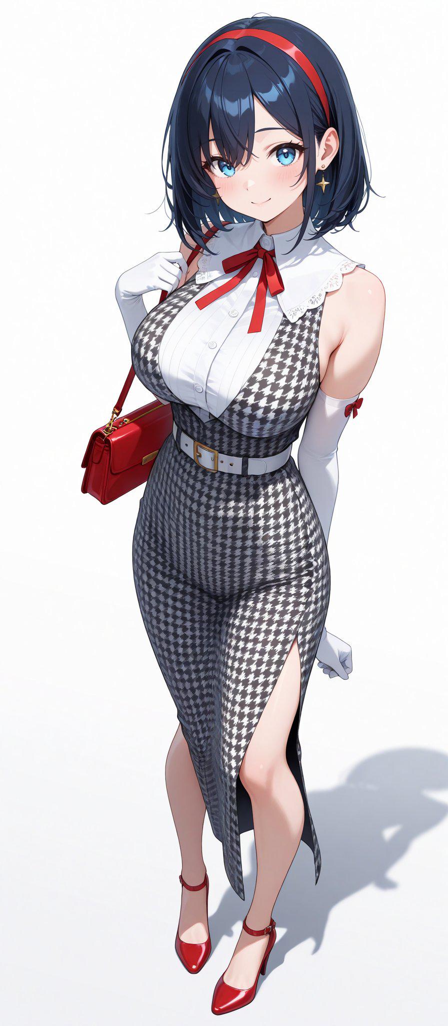 Her Long Legs being Hugged by her Dress (animelegs Anime GIF)