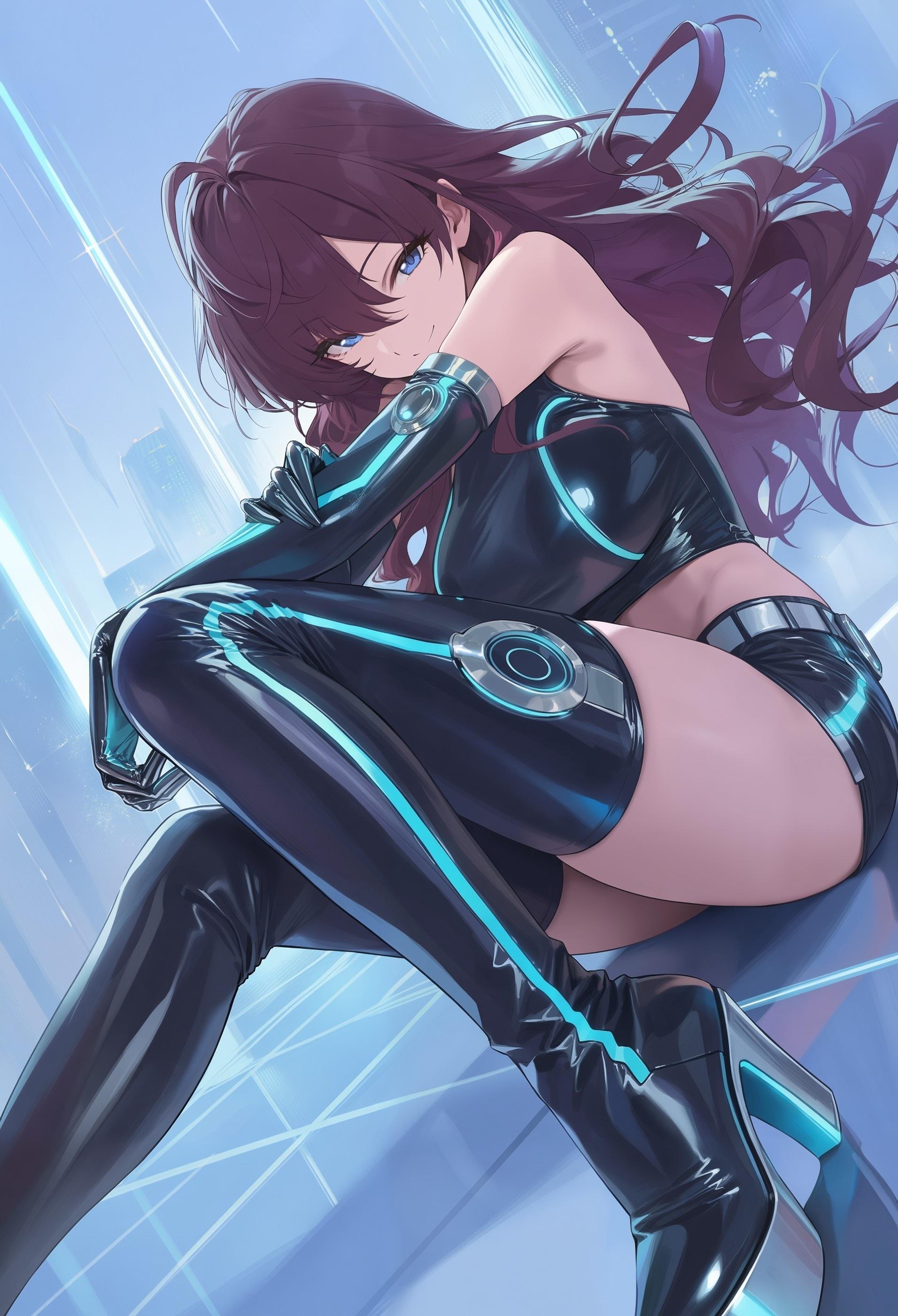 Cyber Shiki Ichinose (animelegs Anime GIF)
