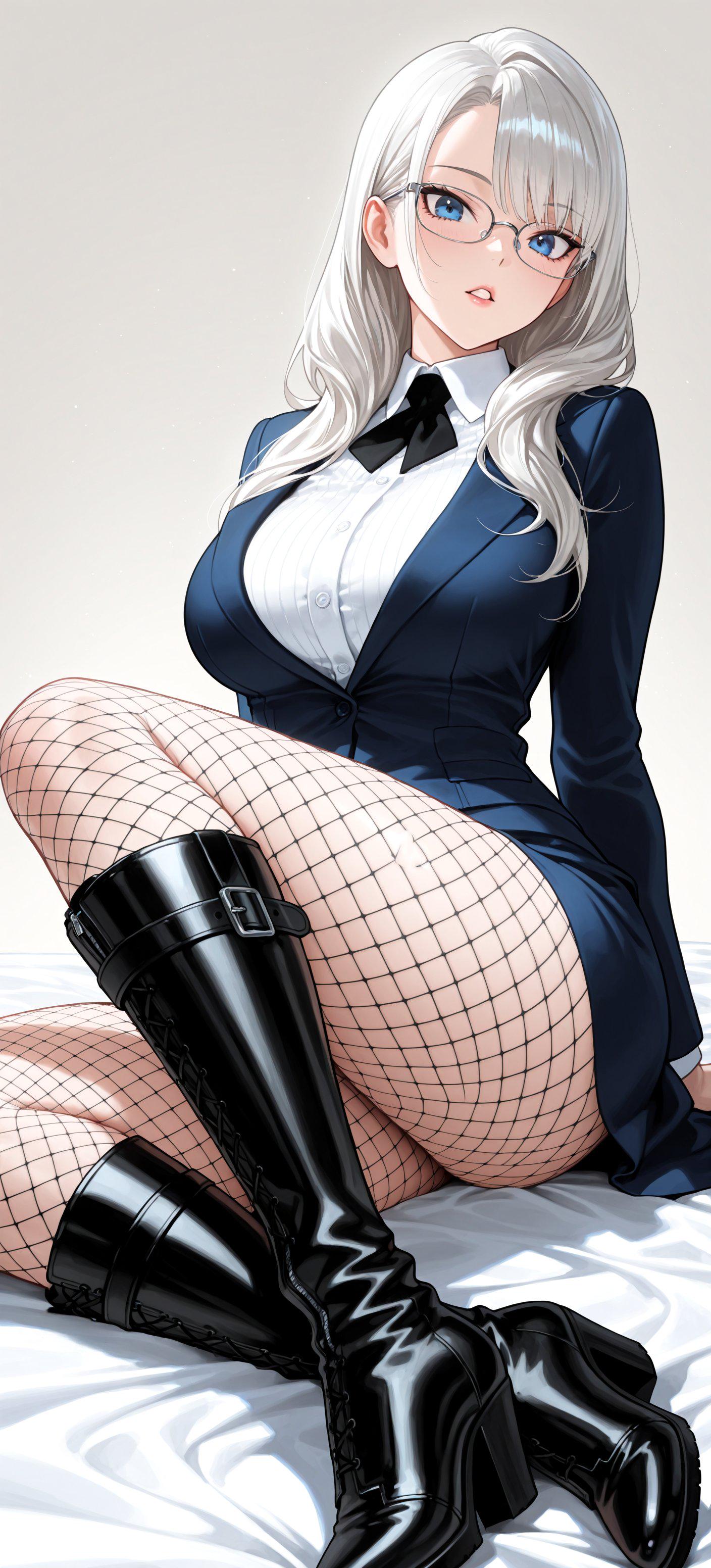 Boots on the Bed After Work (animelegs Anime GIF)