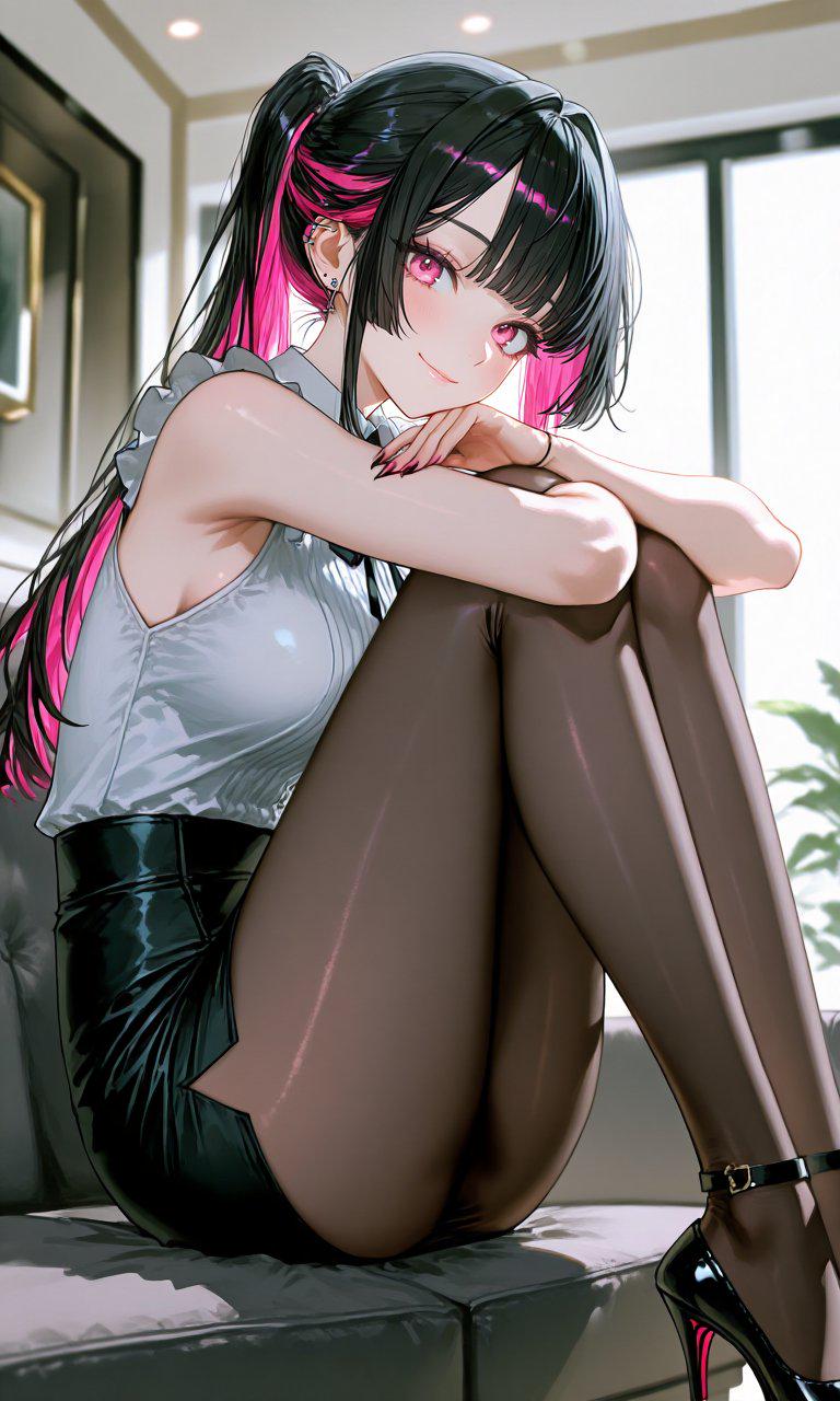 Curled Up After Work (animelegs Anime GIF)