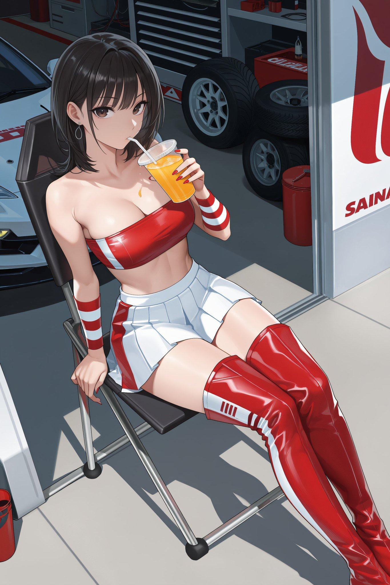Red Race Queen (animelegs Anime GIF)