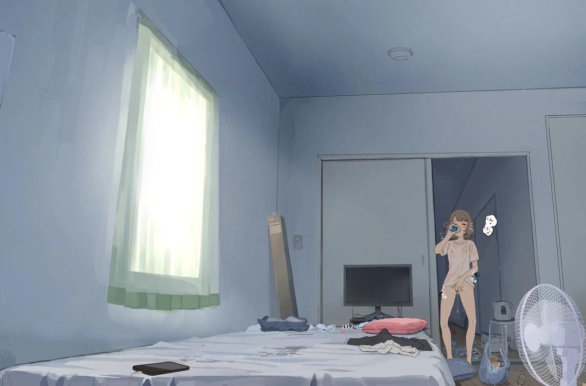 Typical day off for me. Get sweaty, cancel plans, masturbate all day. (MasturbationHentai Anime GIF)
