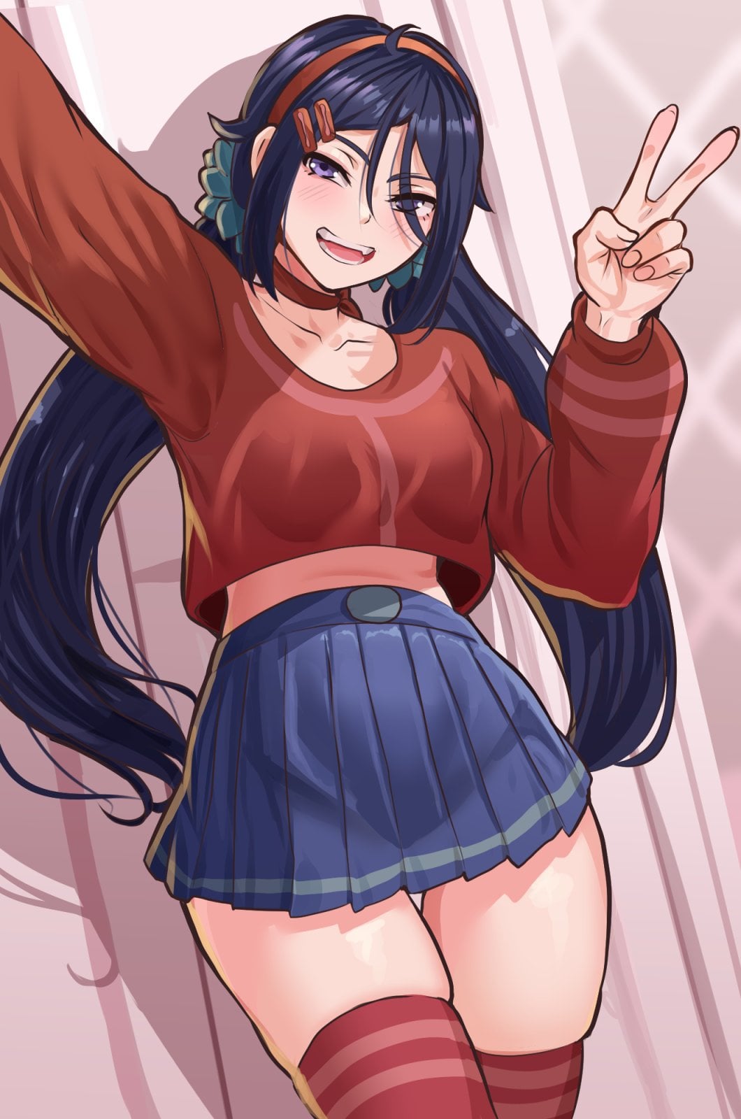 Mita is happy to see you (MasturbationHentai Anime GIF)