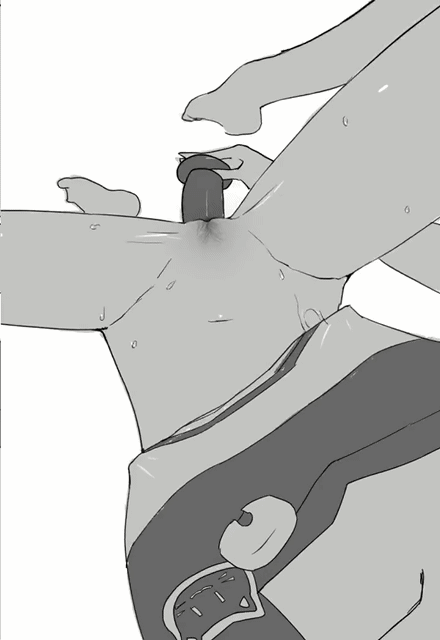 When my brain shuts down and my leg hikes up on instinct. (MasturbationHentai Anime GIF)
