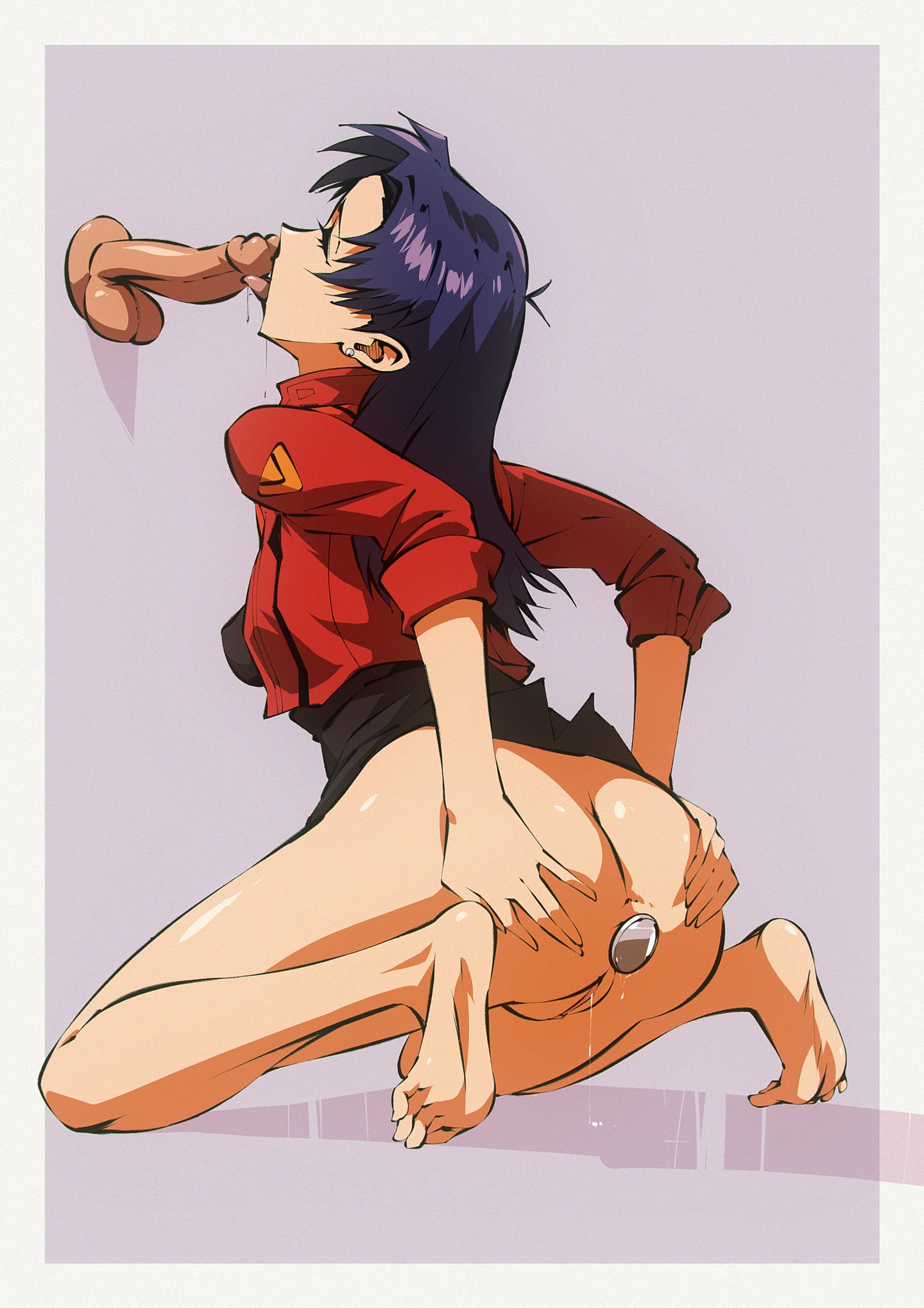 Misato and her favorite toy (flou) - flou