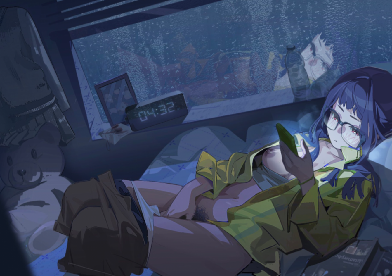 cozy mood (MasturbationHentai Anime GIF)