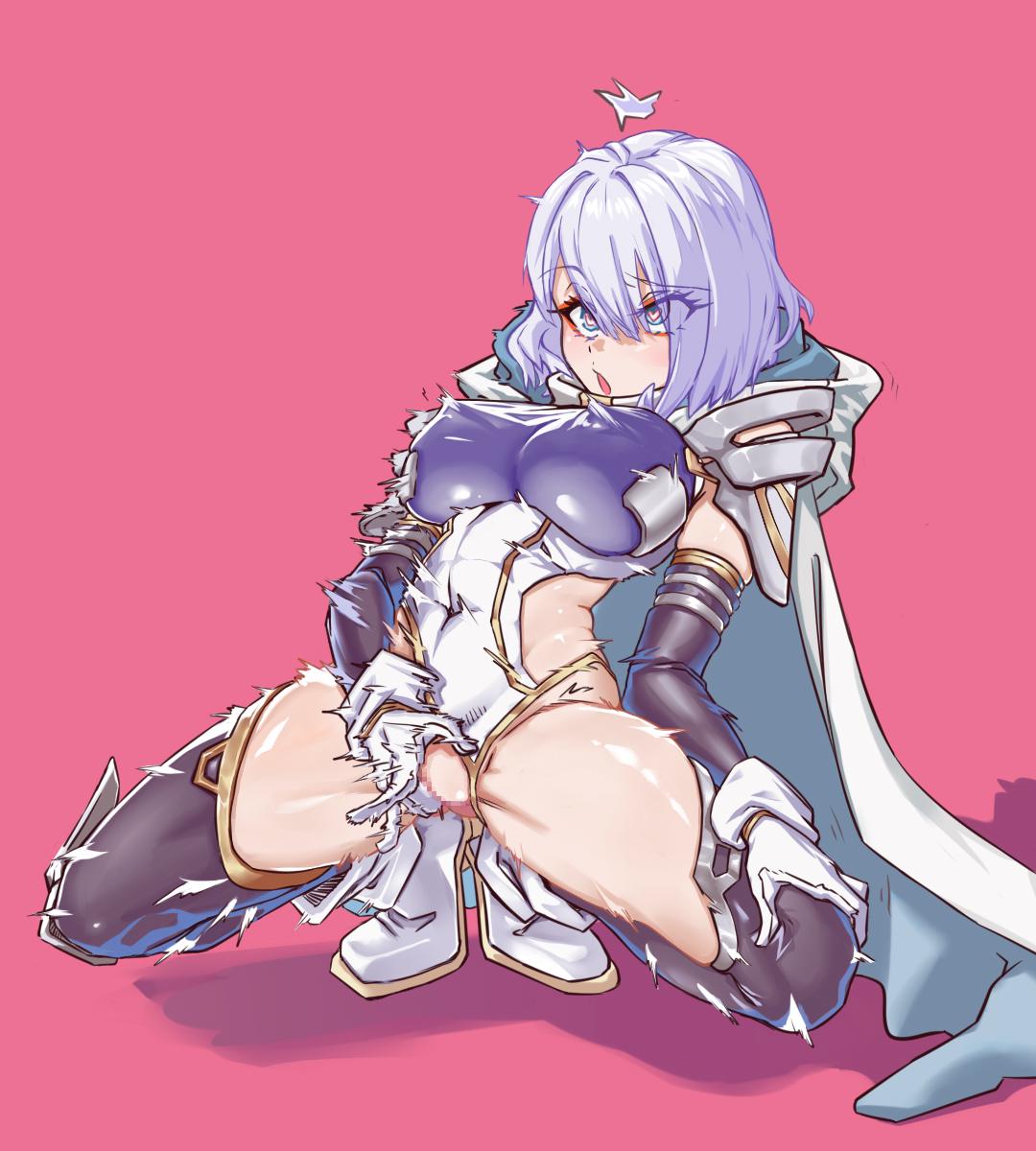 Even heroes need a break sometimes (MasturbationHentai Anime GIF)