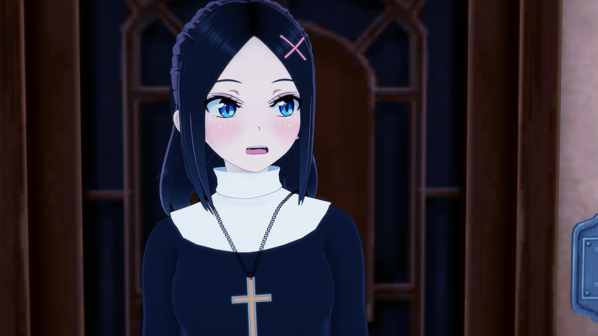 She got caught with her hands on the kitty... 🙀 (MasturbationHentai Anime GIF)