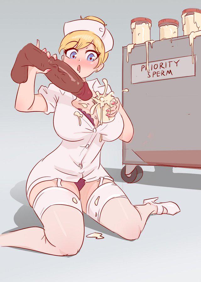 If you have accumulated sperm (MasturbationHentai Anime GIF)