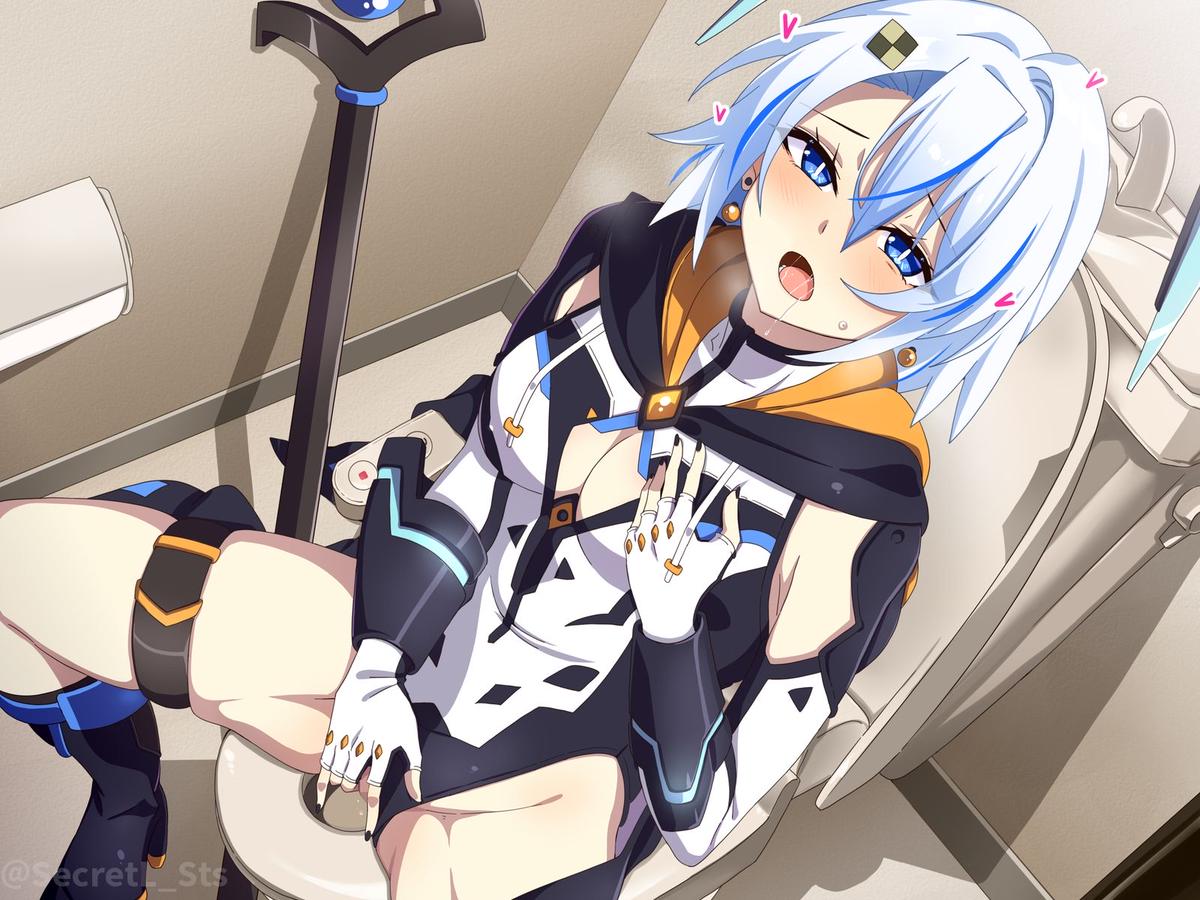 Getting Herself Off In The Bathroom (MasturbationHentai Anime GIF)