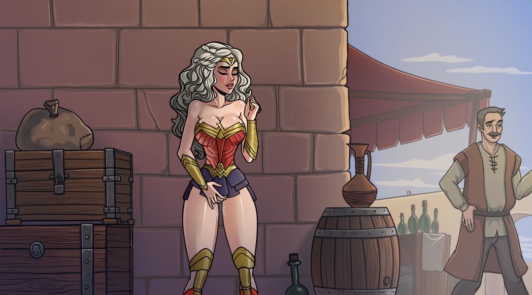 WW Daenerys in the alley, art from the game Game of Whores (MasturbationHentai Anime GIF)
