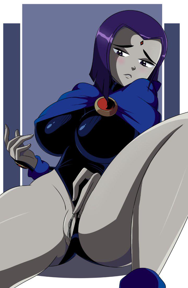 Raven's a little excited for Gothtober  (MasturbationHentai Anime GIF)