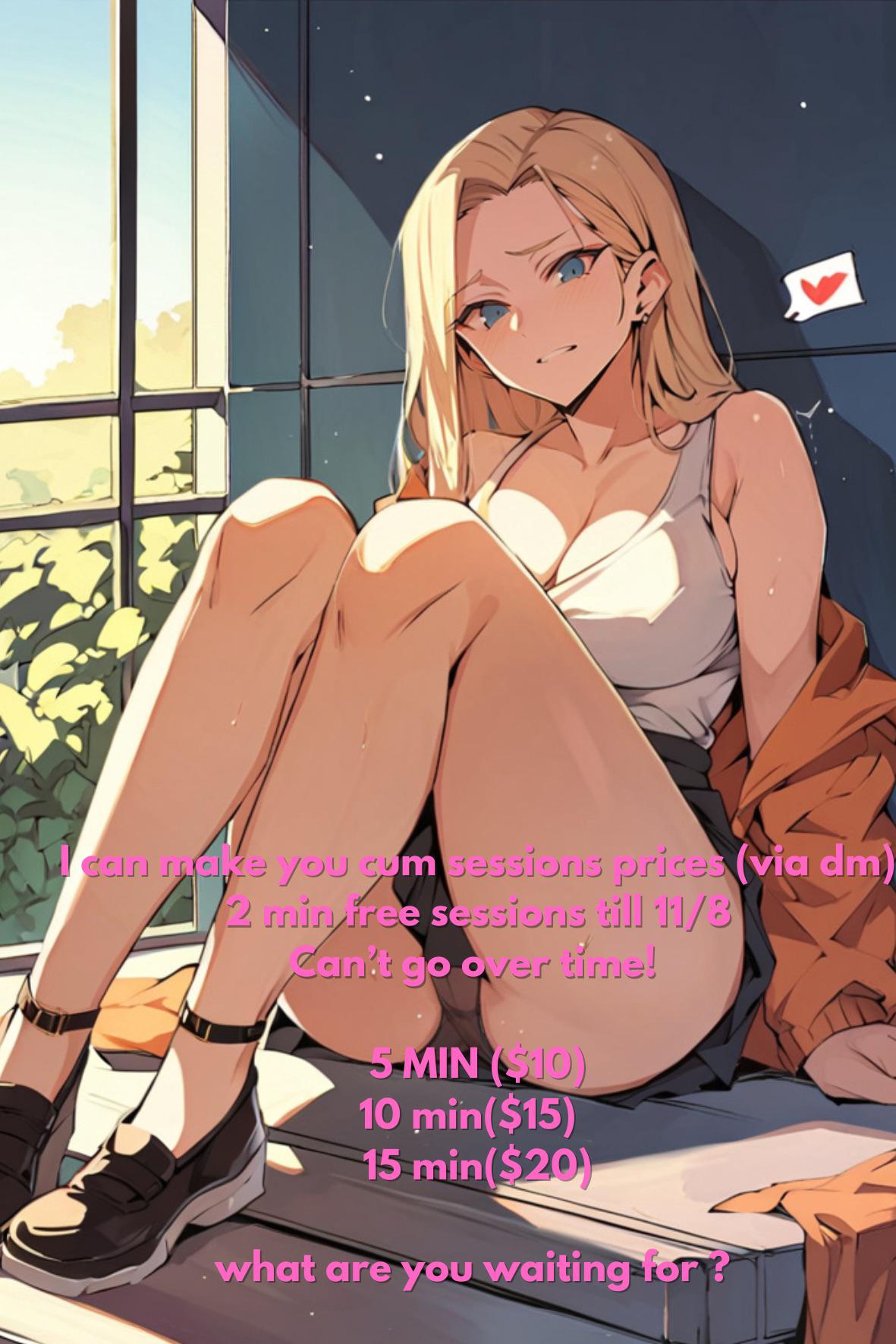 I can make you c*m sessions  (MasturbationHentai Anime GIF)