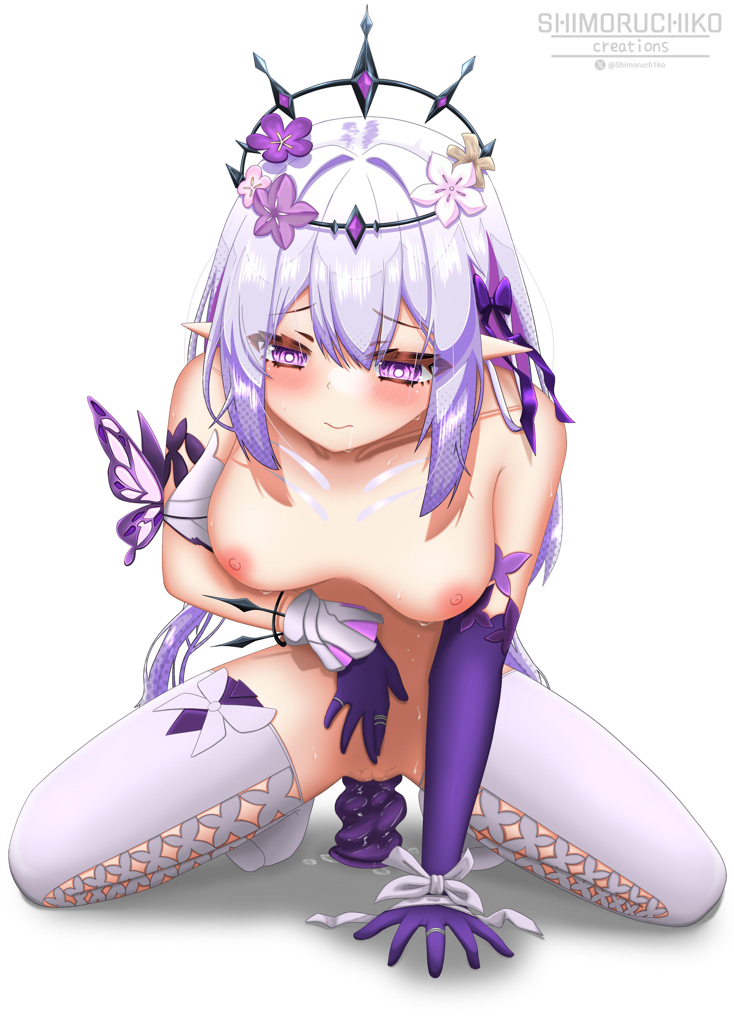 Castorice pleasuring herself (MasturbationHentai Anime GIF)