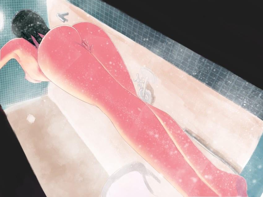 Getting off in the shower (MasturbationHentai Anime GIF)