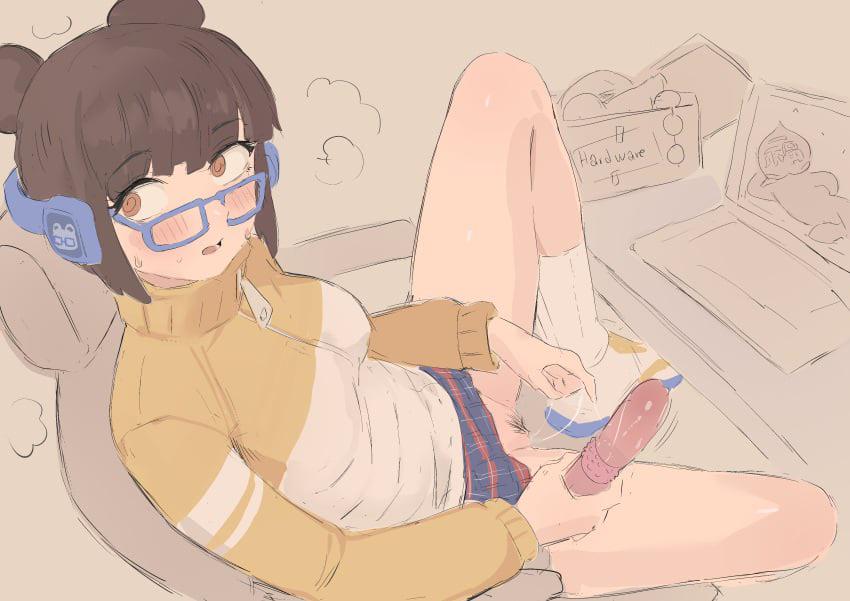 “I thought you had to work late” (MasturbationHentai Anime GIF)