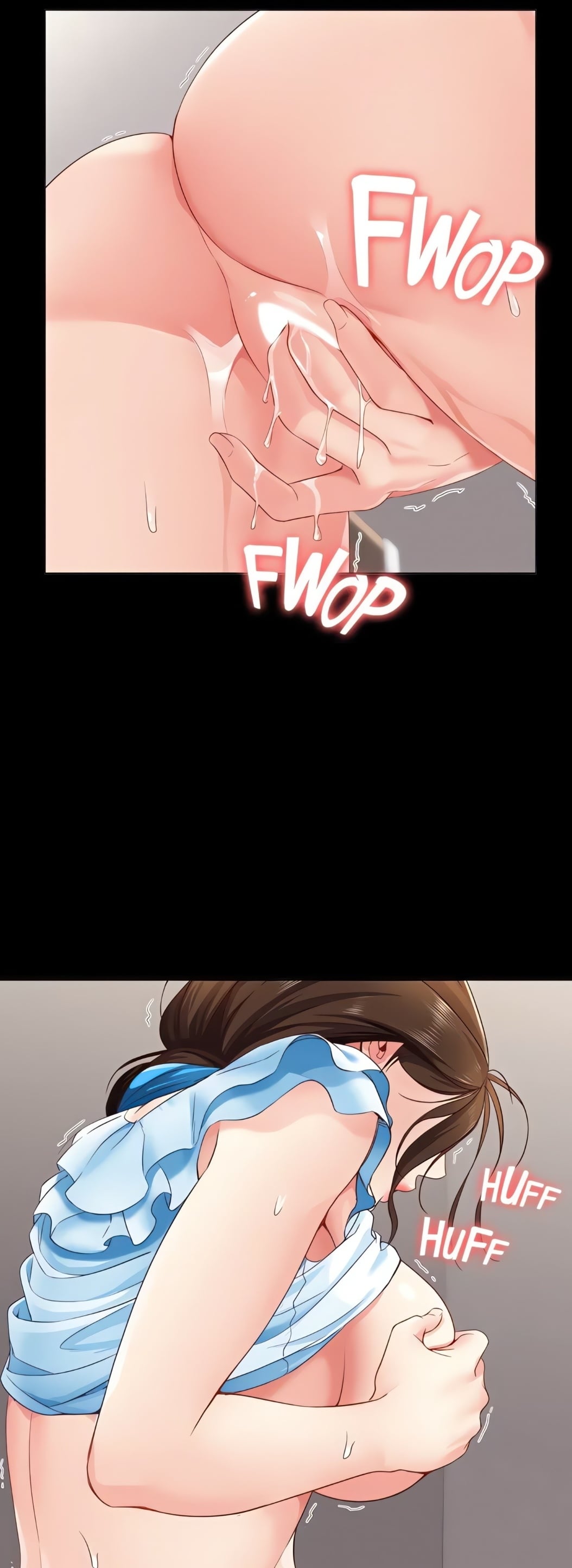 Salon women starts touching herself after the customer leaves! (MasturbationHentai Anime GIF)