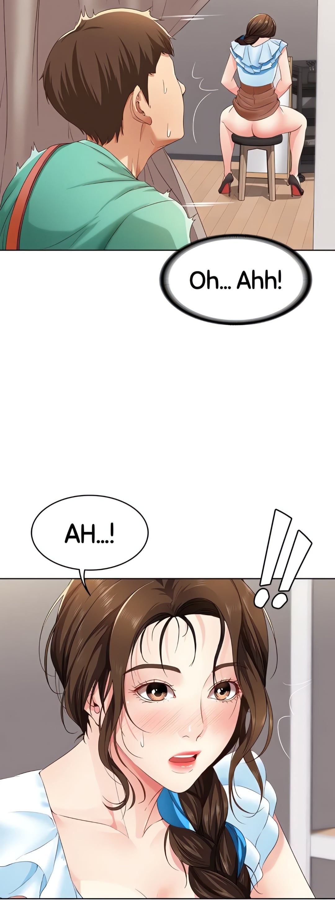 Salon women starts touching herself after the customer leaves! (MasturbationHentai Anime GIF)
