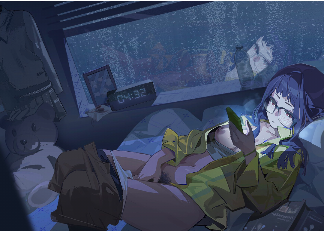 Cozy touching (MasturbationHentai Anime GIF)