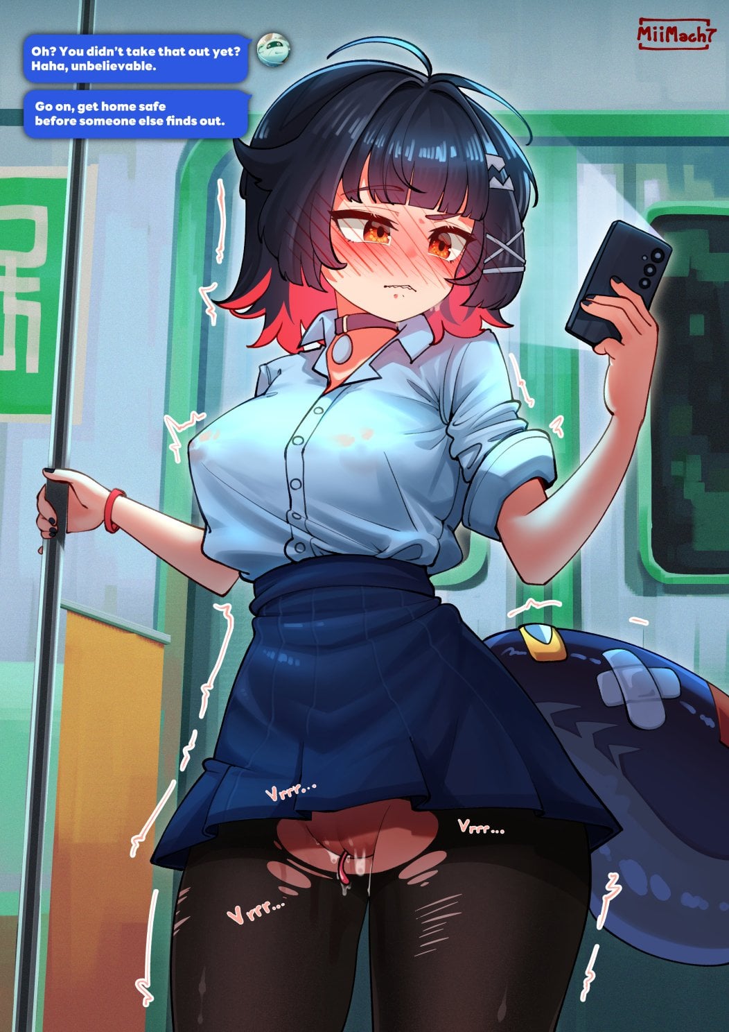 Ellen's Public Transport (MasturbationHentai Anime GIF)